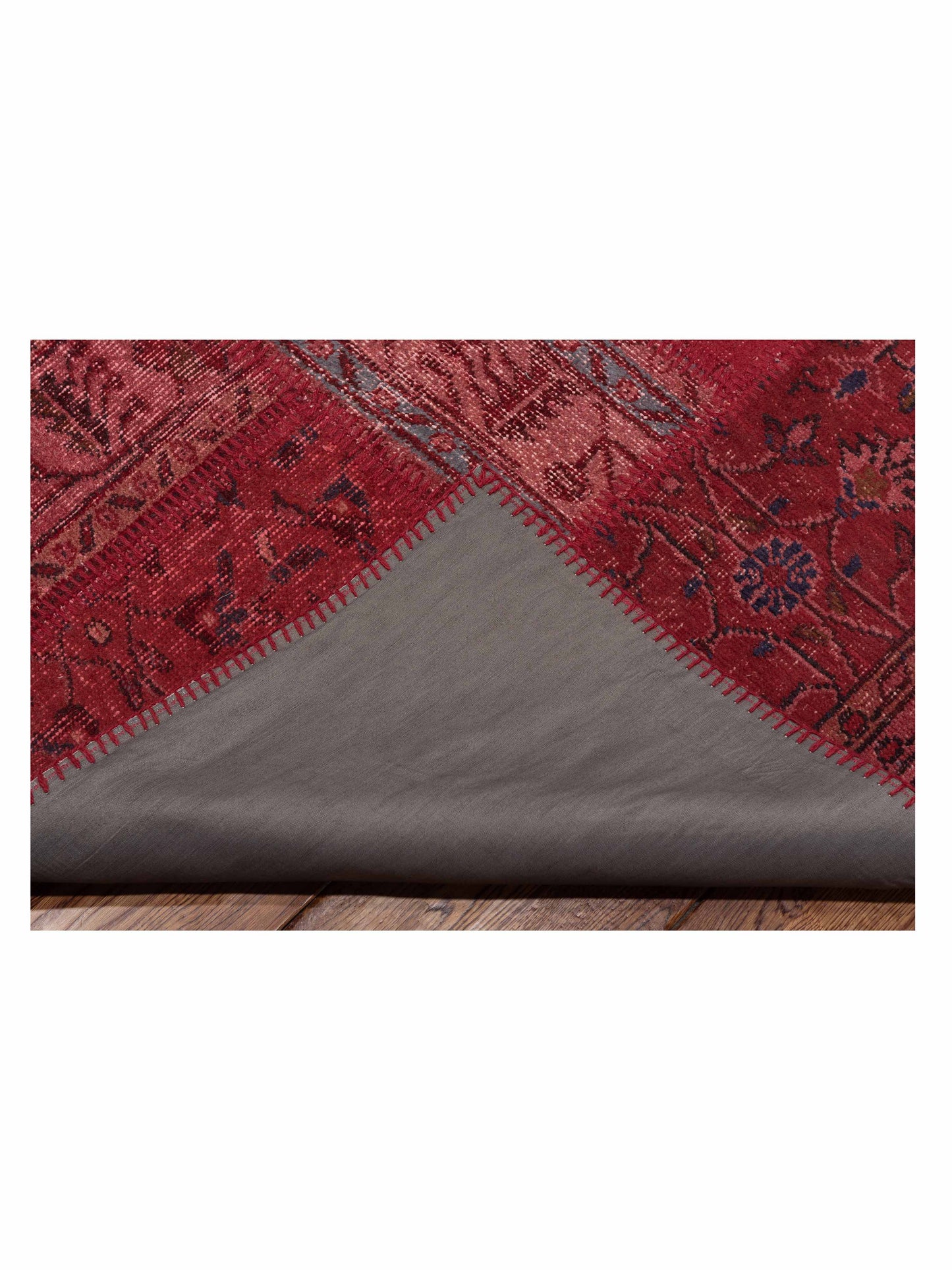 Turkish Vestige Patchwork 130994 Red 9x12 Hand Knotted Rug