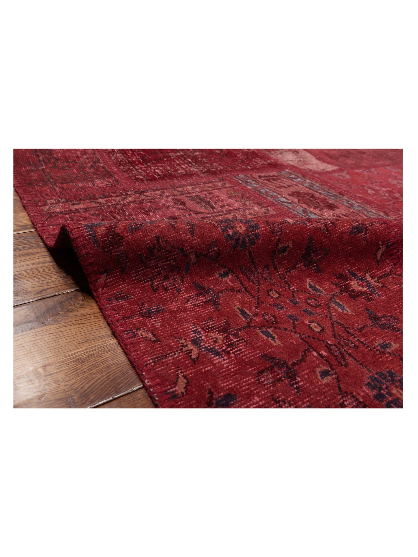 Turkish Vestige Patchwork 130994 Red 9x12 Hand Knotted Rug