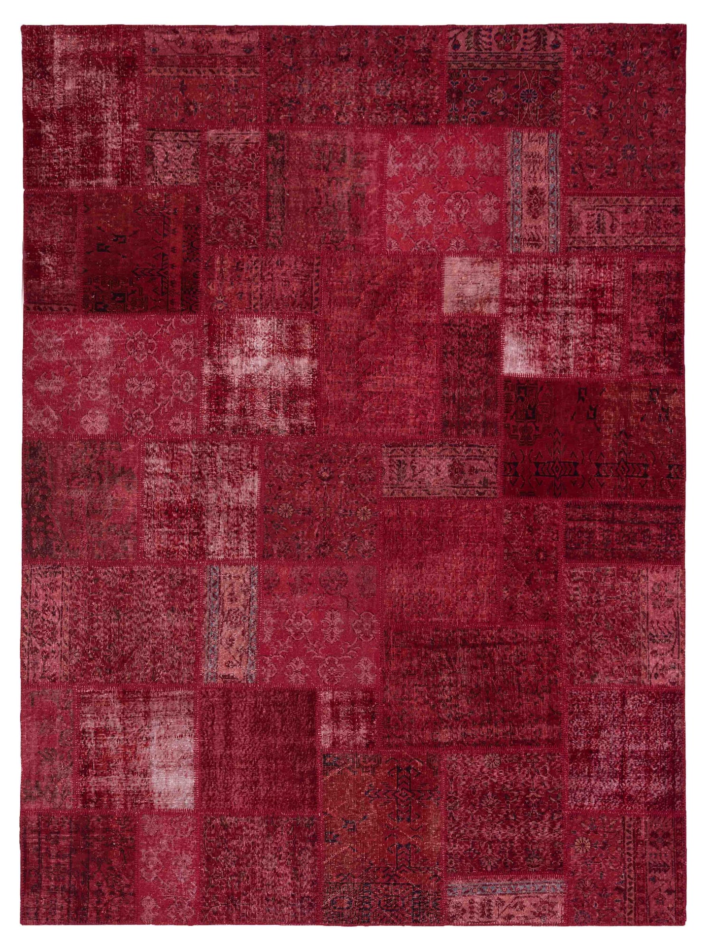 Pasha Turkish Vestige Patchwork Red Contemporary