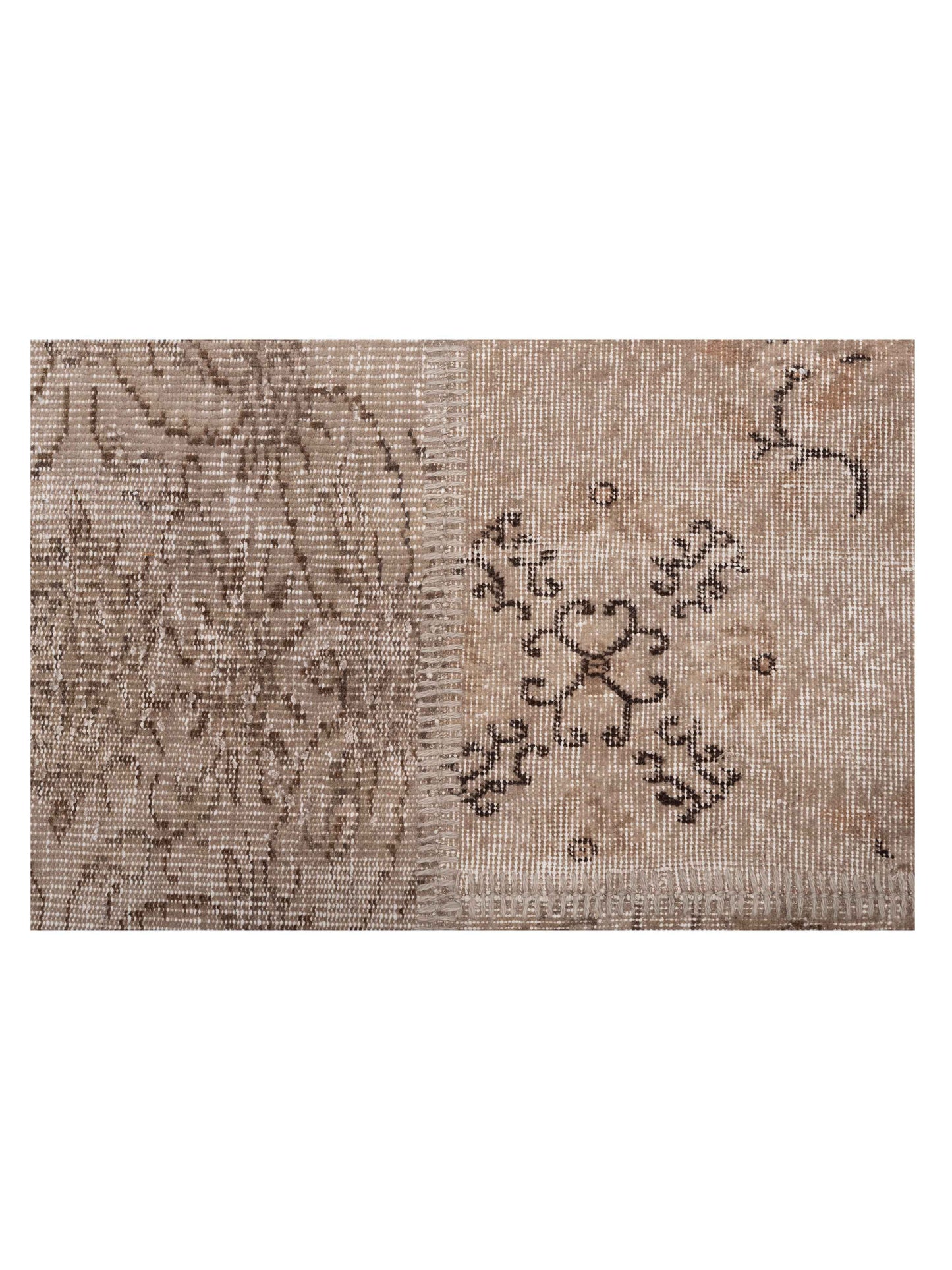 Turkish Vestige Patchwork 130996 Beige 9x12 Hand Knotted Rug