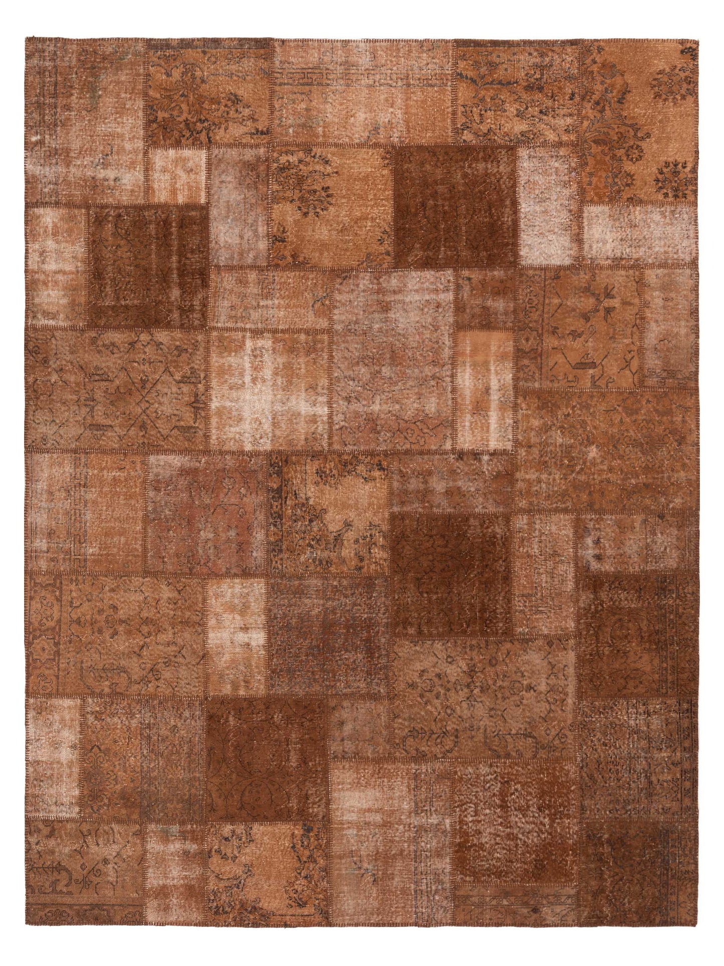 Pasha Turkish Vestige Patchwork Brown Contemporary