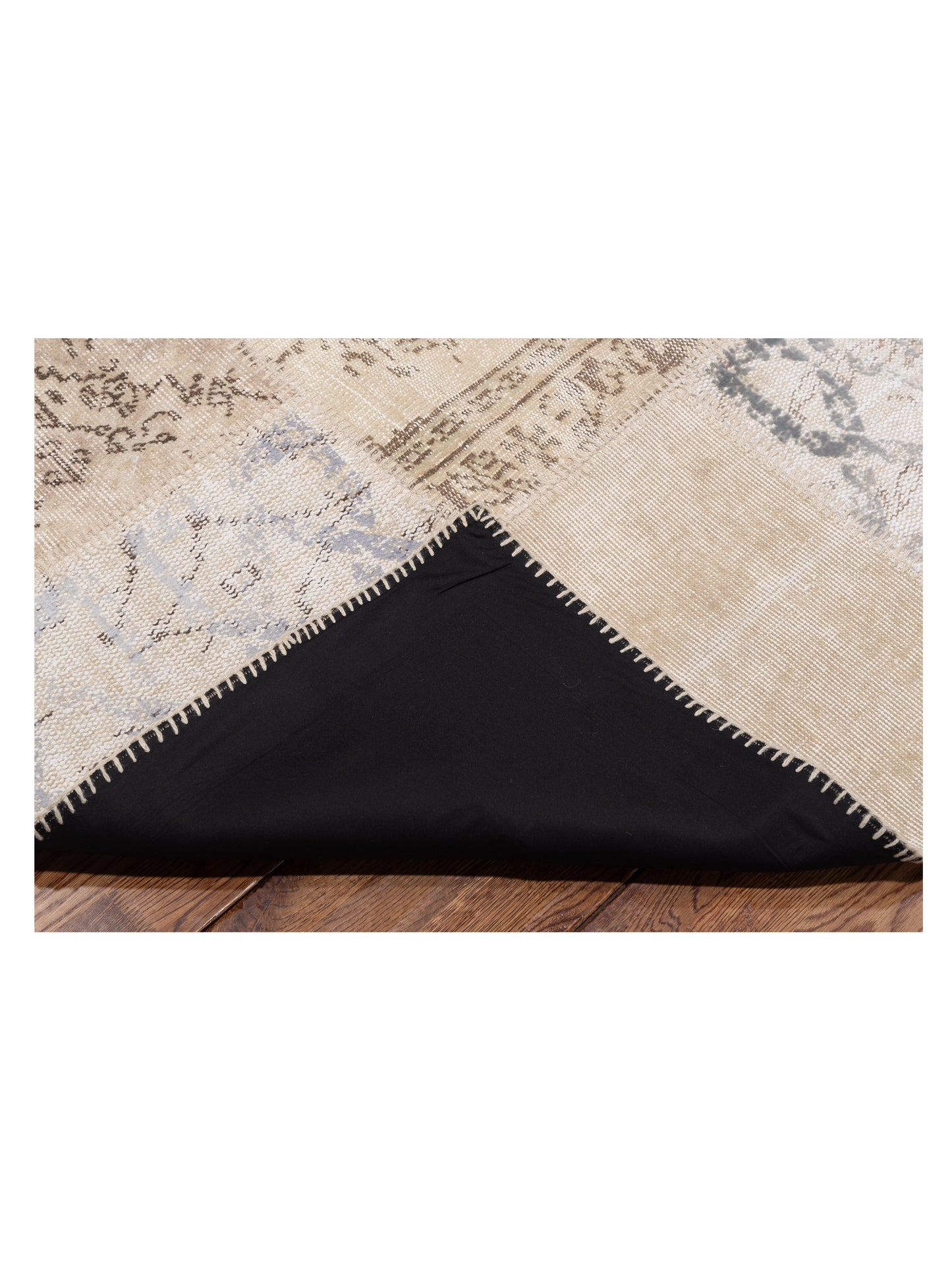 Turkish Vestige Patchwork 131005 Natural 9.10x13.2 Hand Knotted Rug
