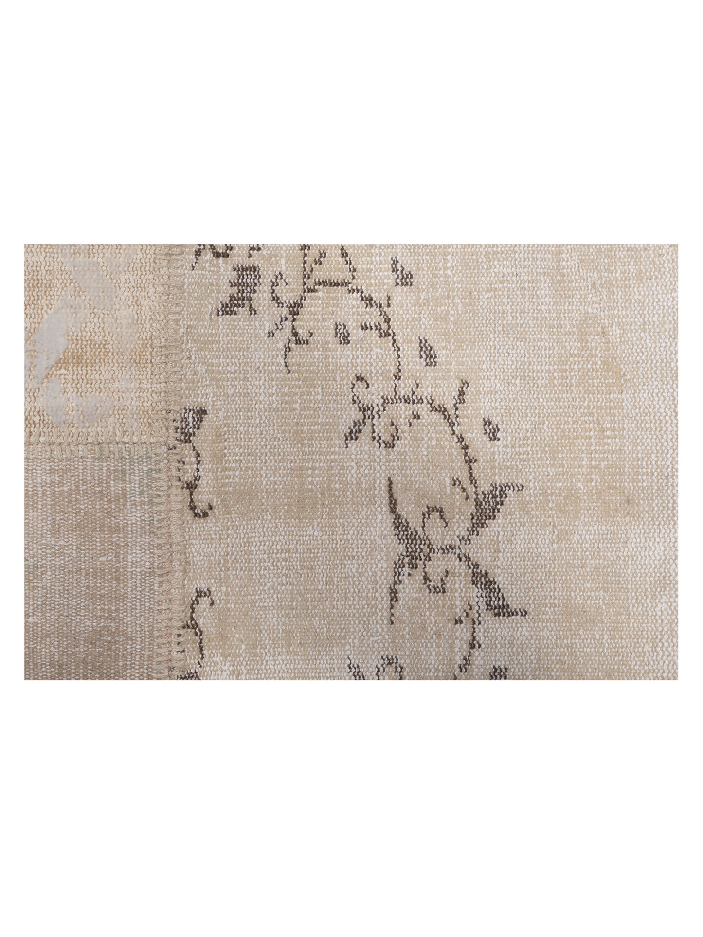 Turkish Vestige Patchwork 131007 Natural 9.10x13.1 Hand Knotted Rug