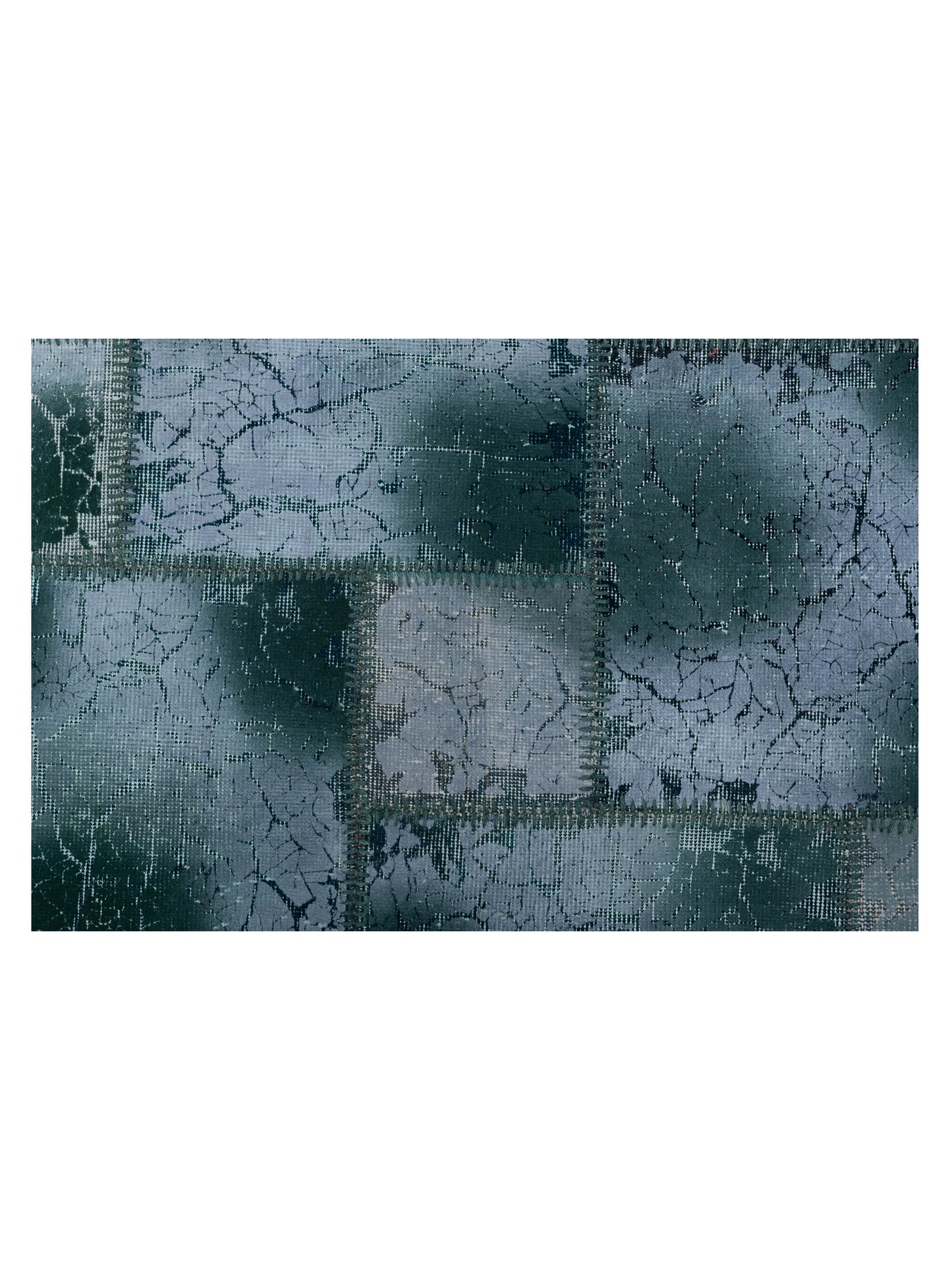 Turkish Vestige Patchwork 131010 Green 8.3x9.10 Hand Knotted Rug