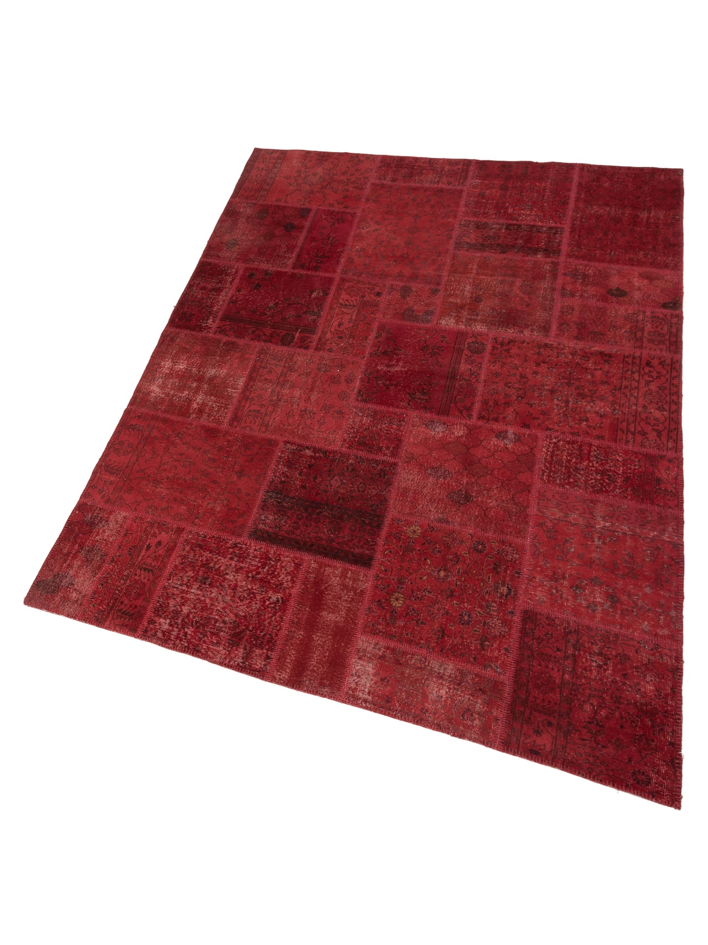 Turkish Vestige Patchwork 131015 Red 8.10x11.9 Hand Knotted Rug