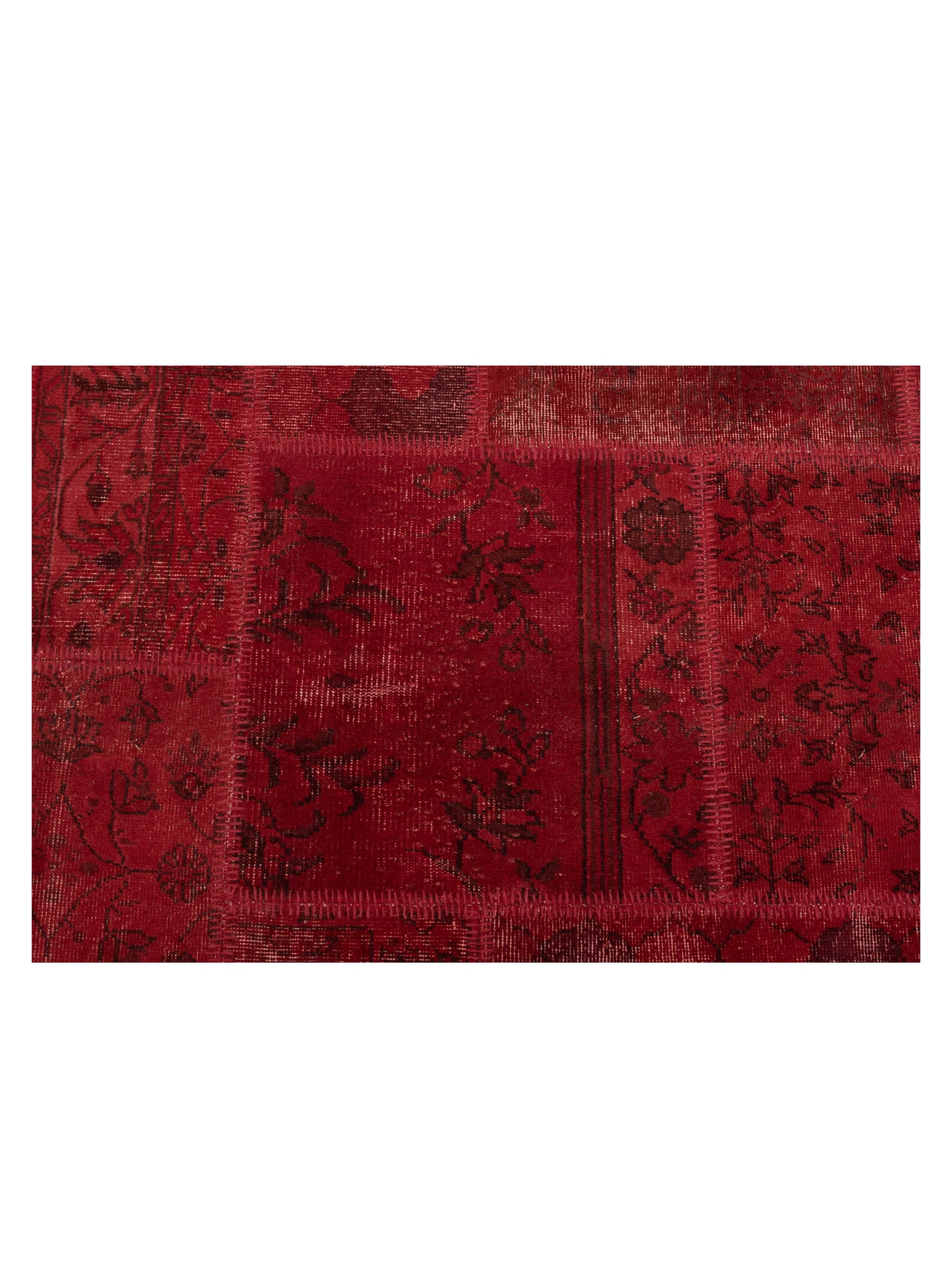 Turkish Vestige Patchwork 131015 Red 8.10x11.9 Hand Knotted Rug