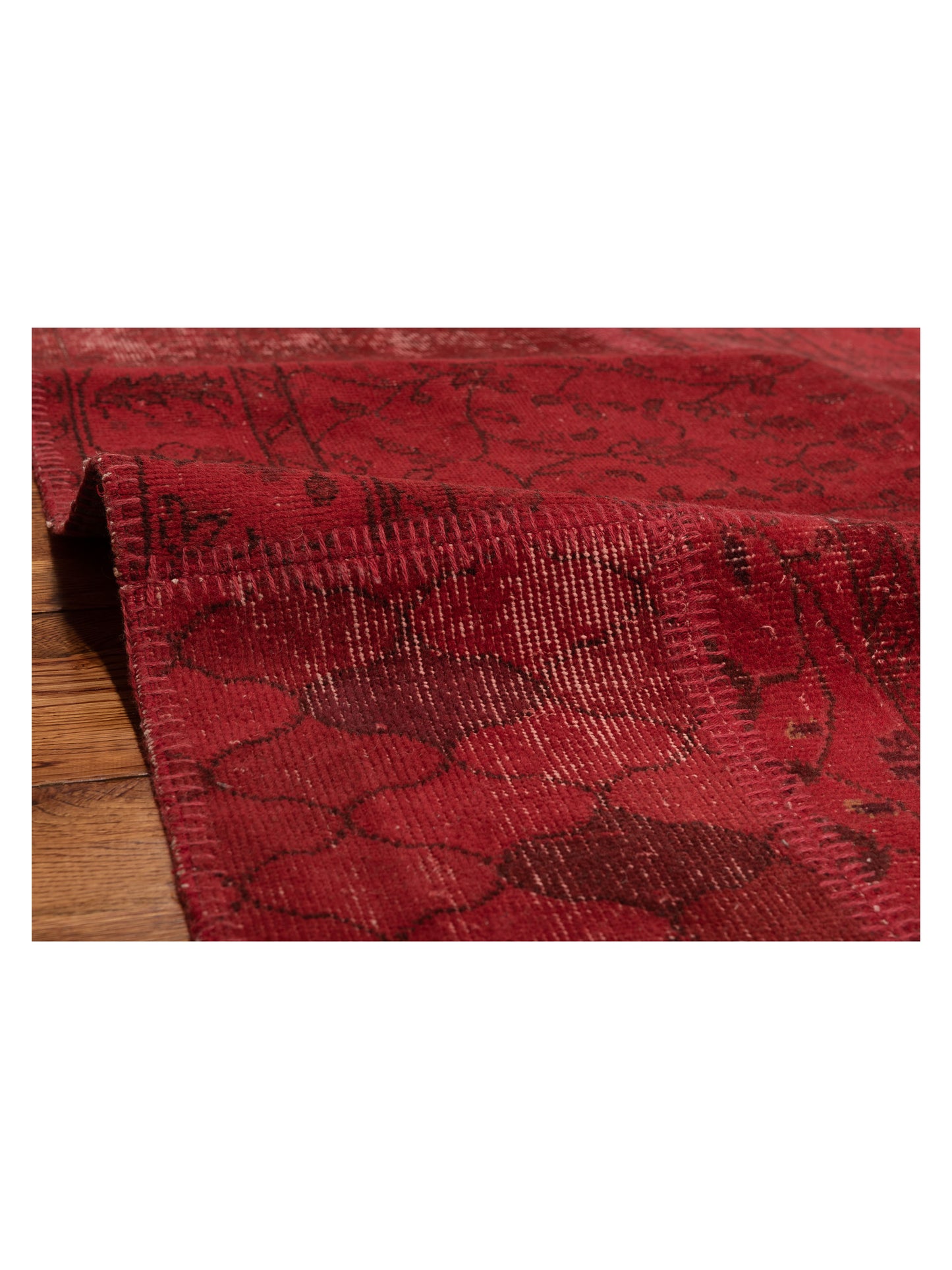 Turkish Vestige Patchwork 131015 Red 8.10x11.9 Hand Knotted Rug