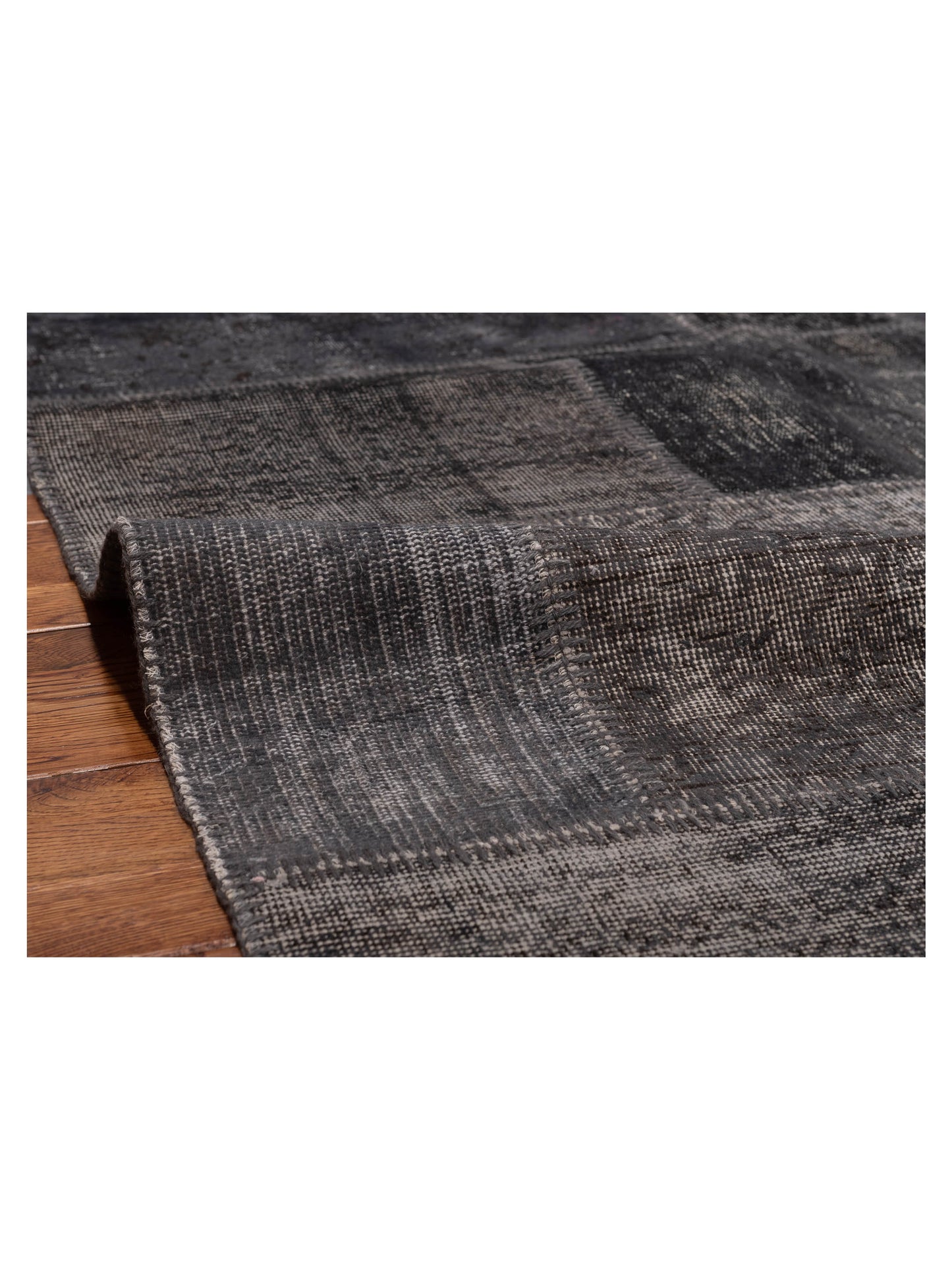 Turkish Vestige Patchwork 131024 Dark Gray 5x8 Hand Knotted Rug