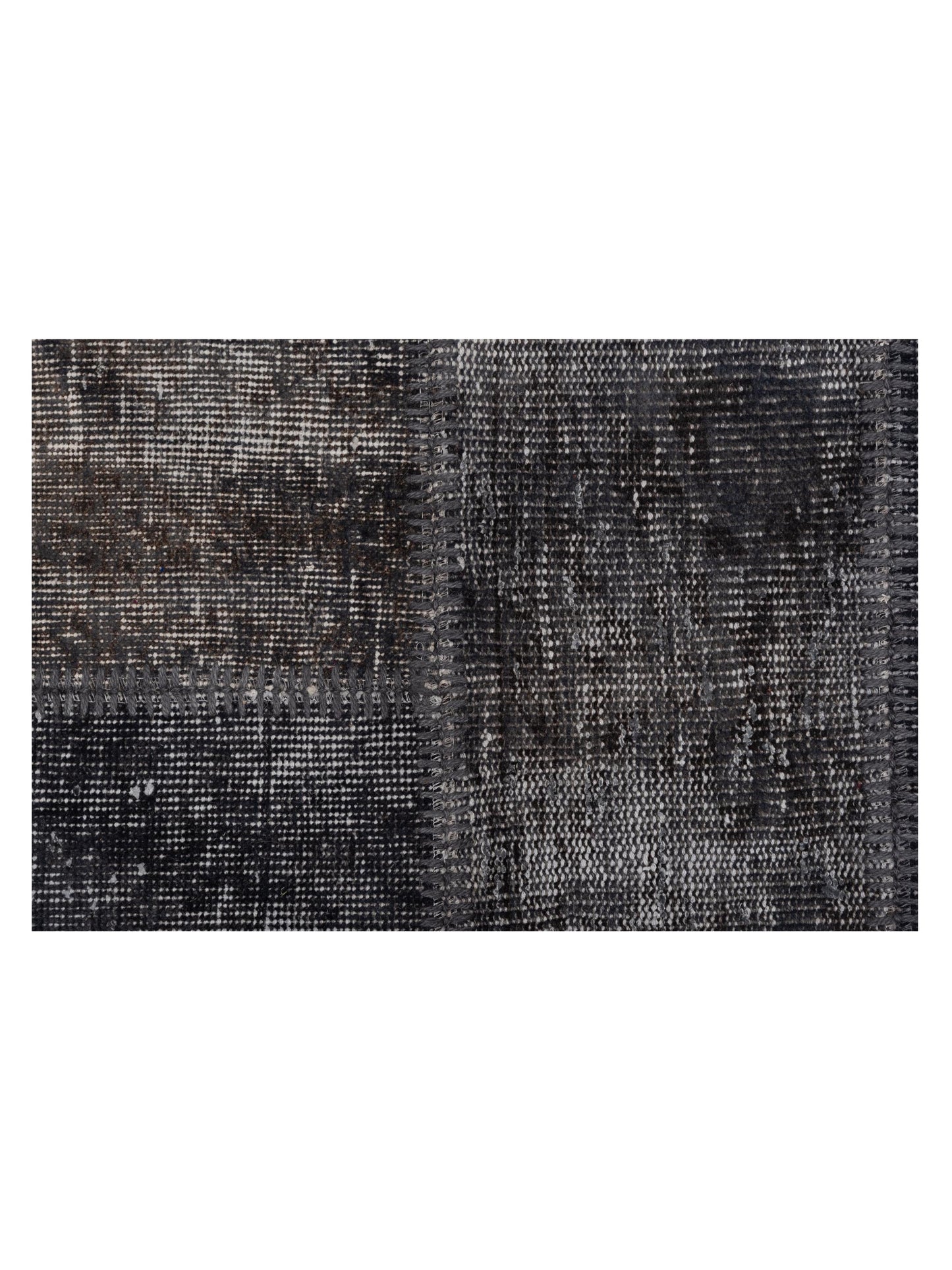Turkish Vestige Patchwork 131029 Dark Gray Dark Gray 4.11x8 Hand Knotted Rug