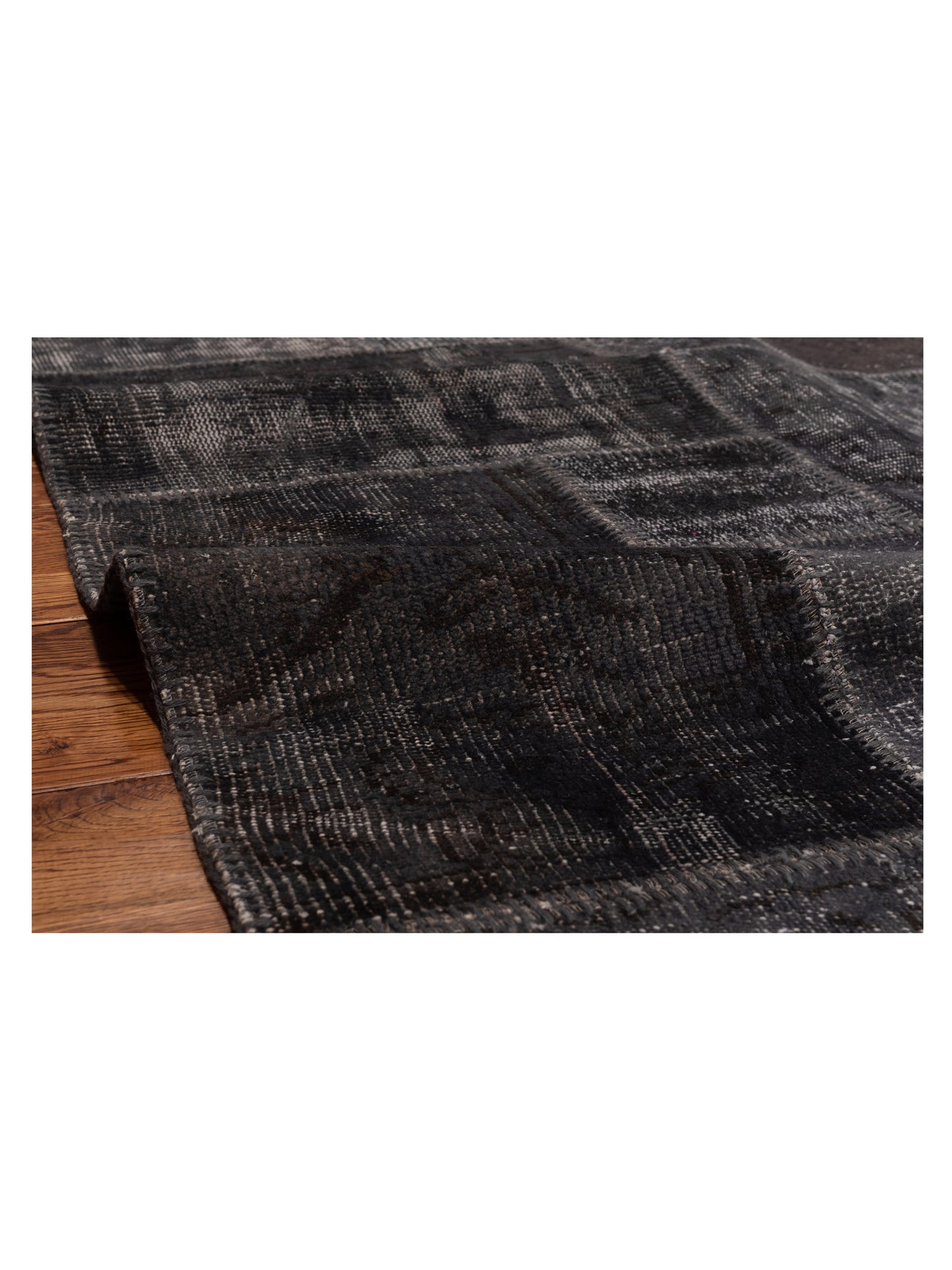 Turkish Vestige Patchwork 131031 Charcoal 4x5.11 Hand Knotted Rug