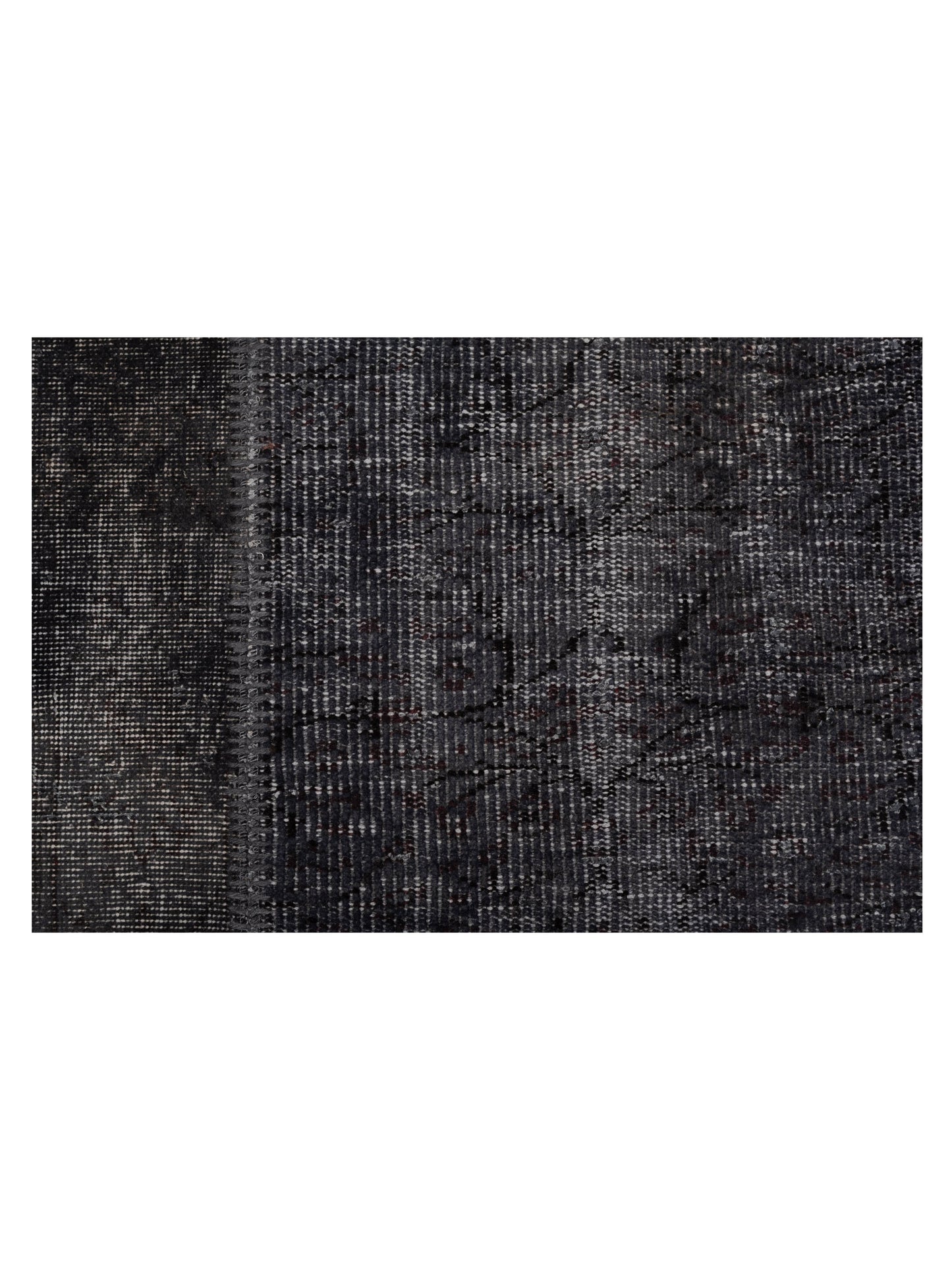 Turkish Vestige Patchwork 131032 Dark Gray Dark Gray 5x7.11 Hand Knotted Rug