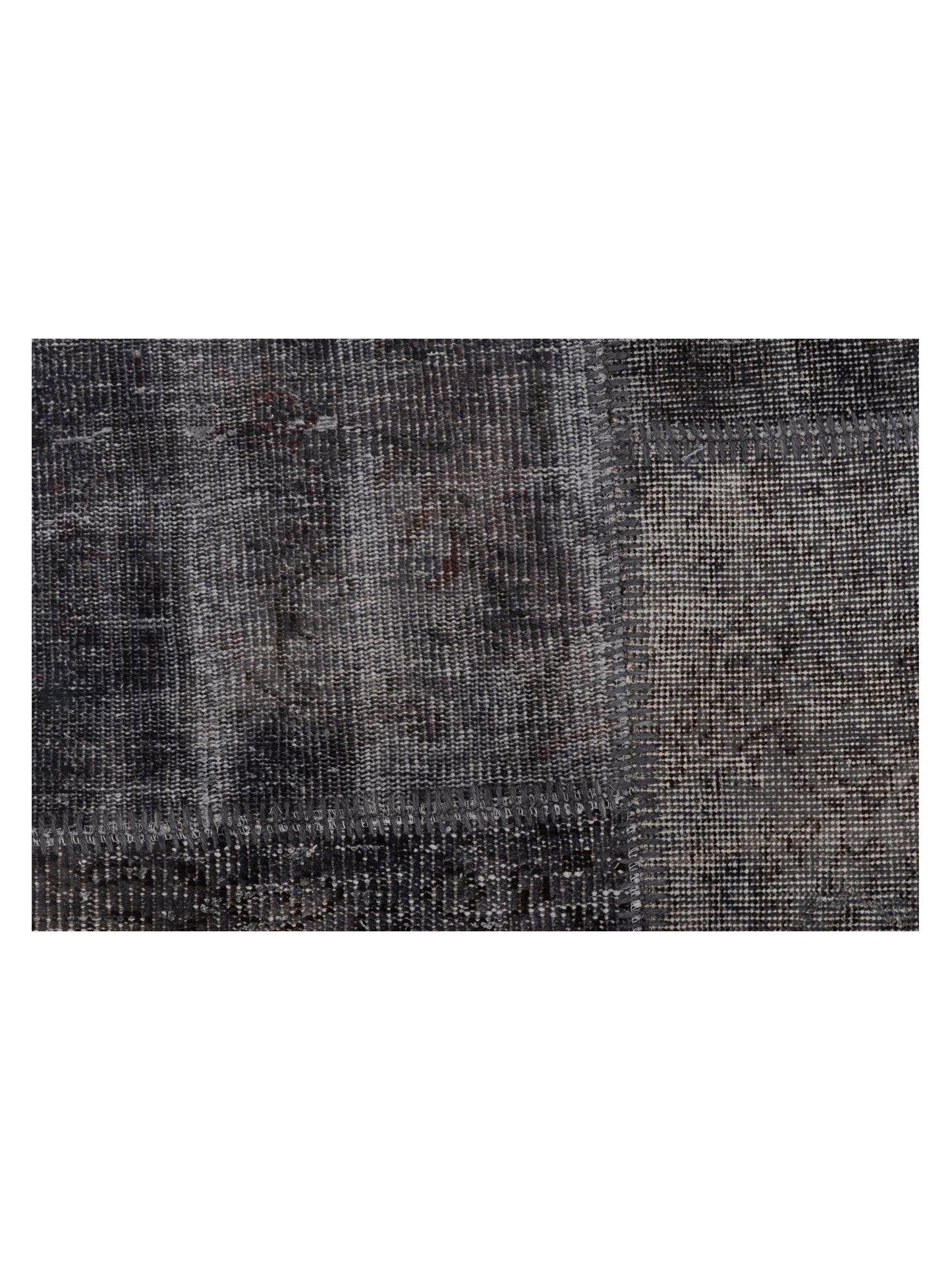 Turkish Vestige Patchwork 131035 Dark Gray Dark Gray 5x7.11 Hand Knotted Rug