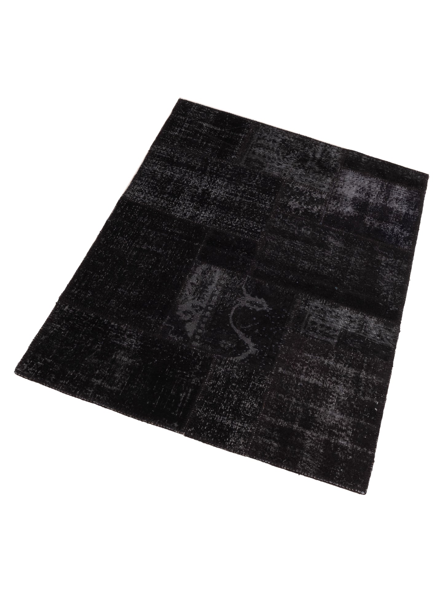 Turkish Vestige Patchwork 131061 Black 3.11x5.11 Hand Knotted Rug