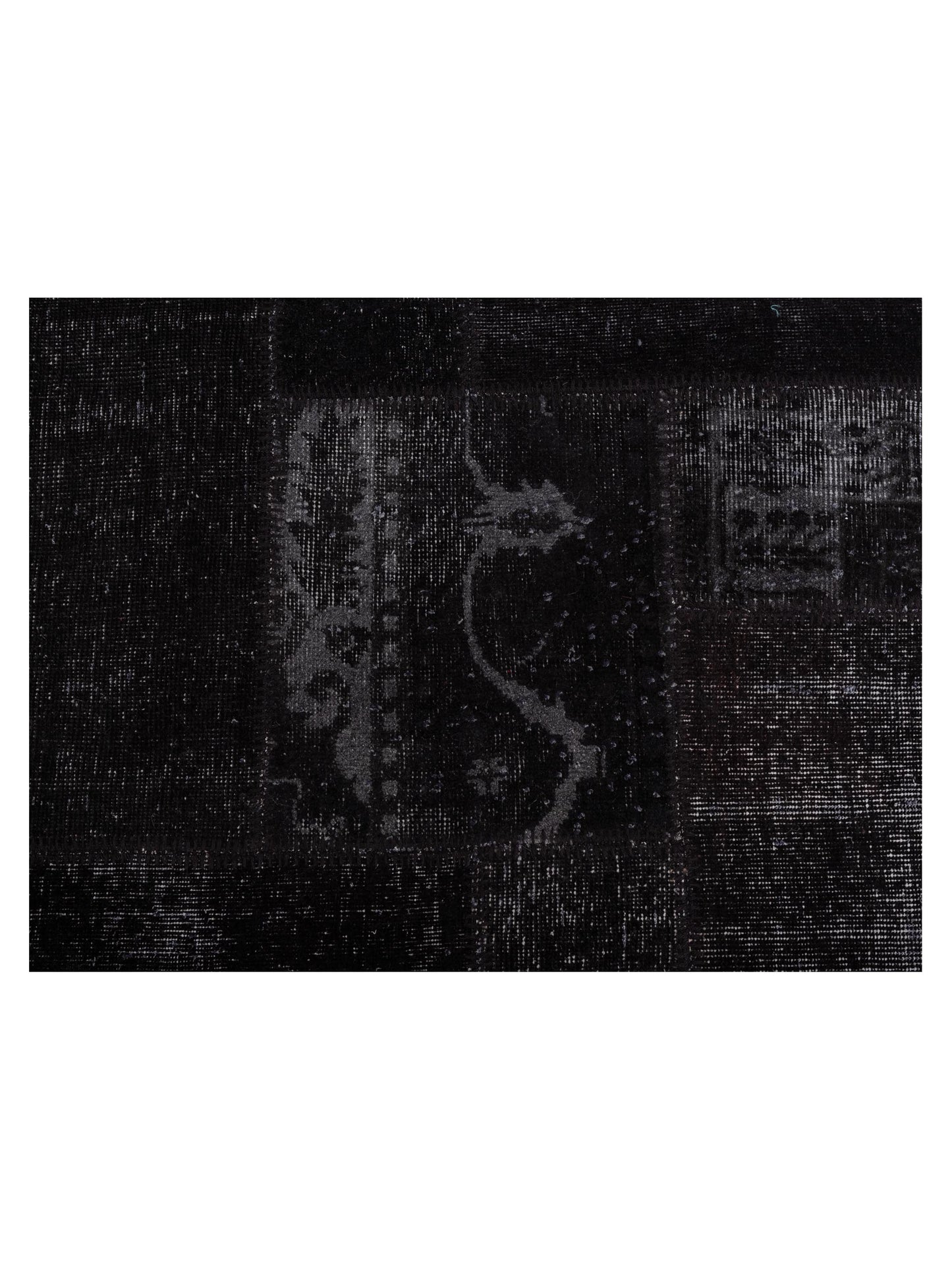 Turkish Vestige Patchwork 131061 Black 3.11x5.11 Hand Knotted Rug