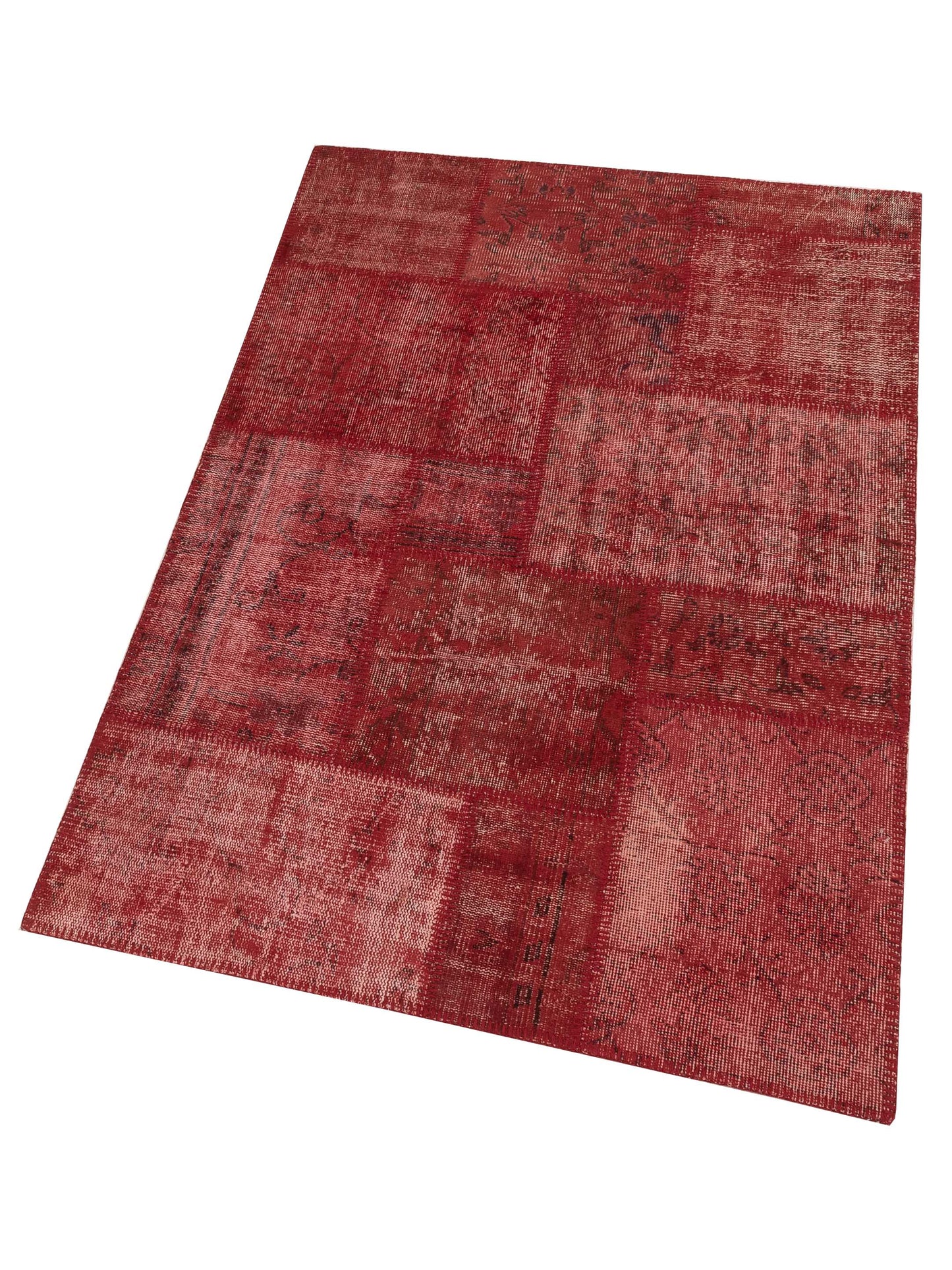 Turkish Vestige Patchwork 131066 Red 3.11x5.11 Hand Knotted Rug