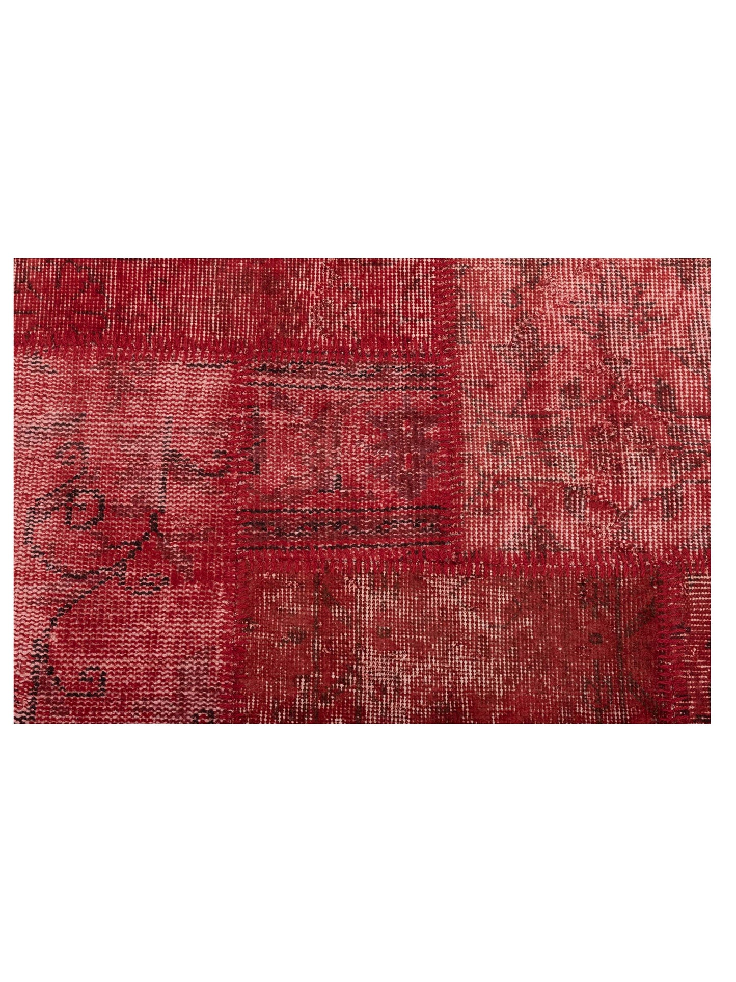 Turkish Vestige Patchwork 131066 Red 3.11x5.11 Hand Knotted Rug