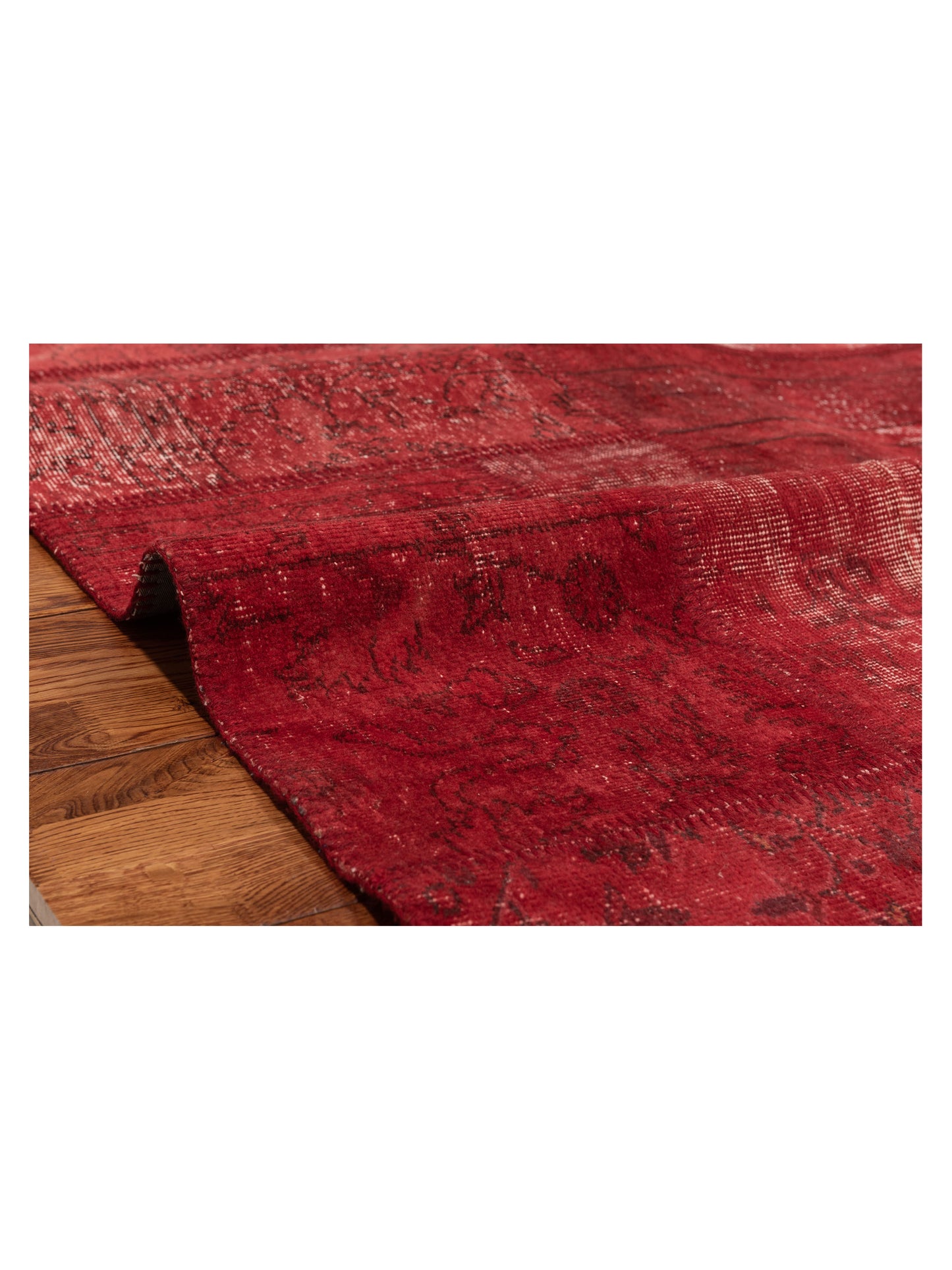 Turkish Vestige Patchwork 131067 Red 4x6 Hand Knotted Rug