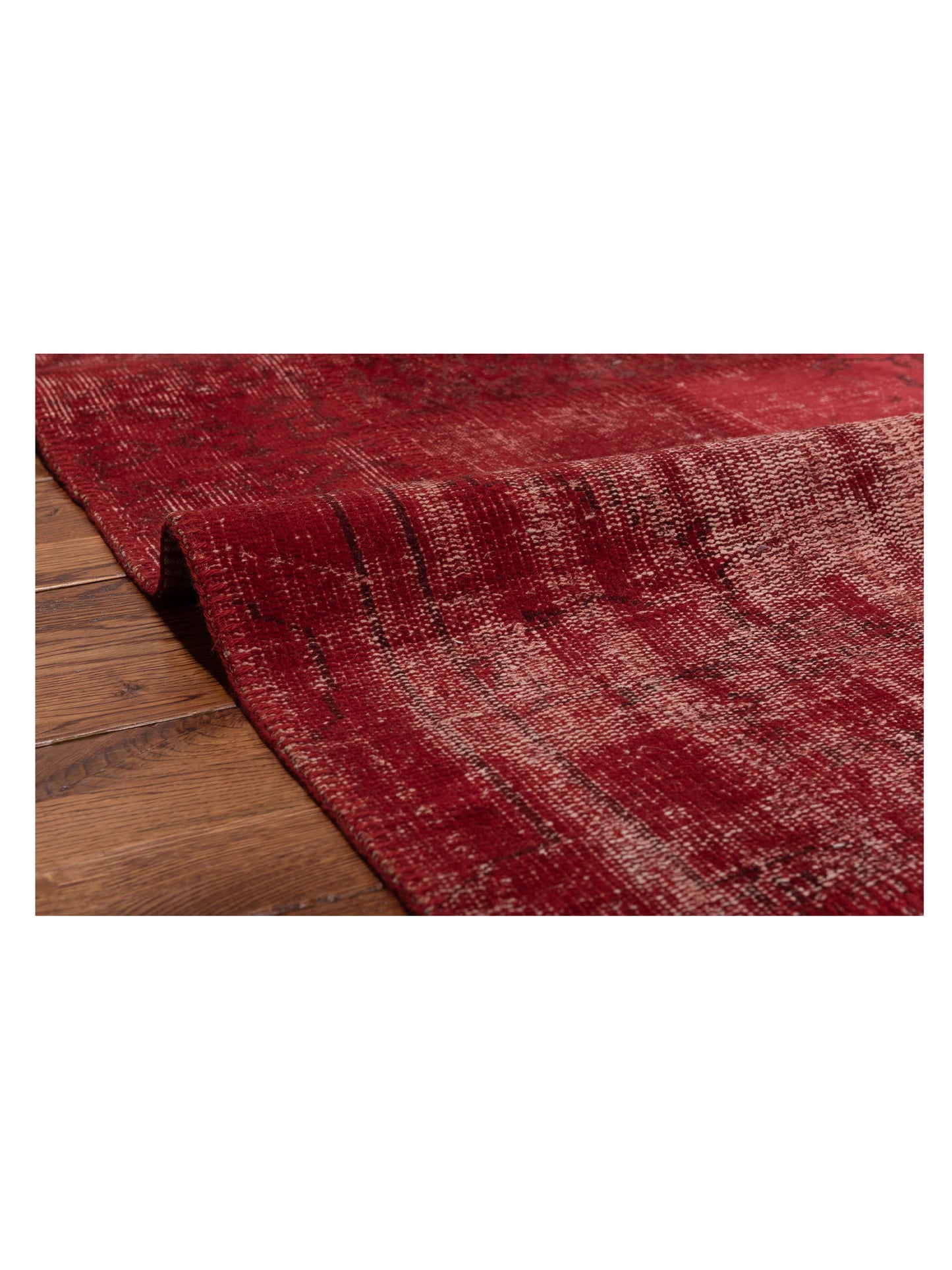 Turkish Vestige Patchwork 131072 Red 3.4x4.11 Hand Knotted Rug