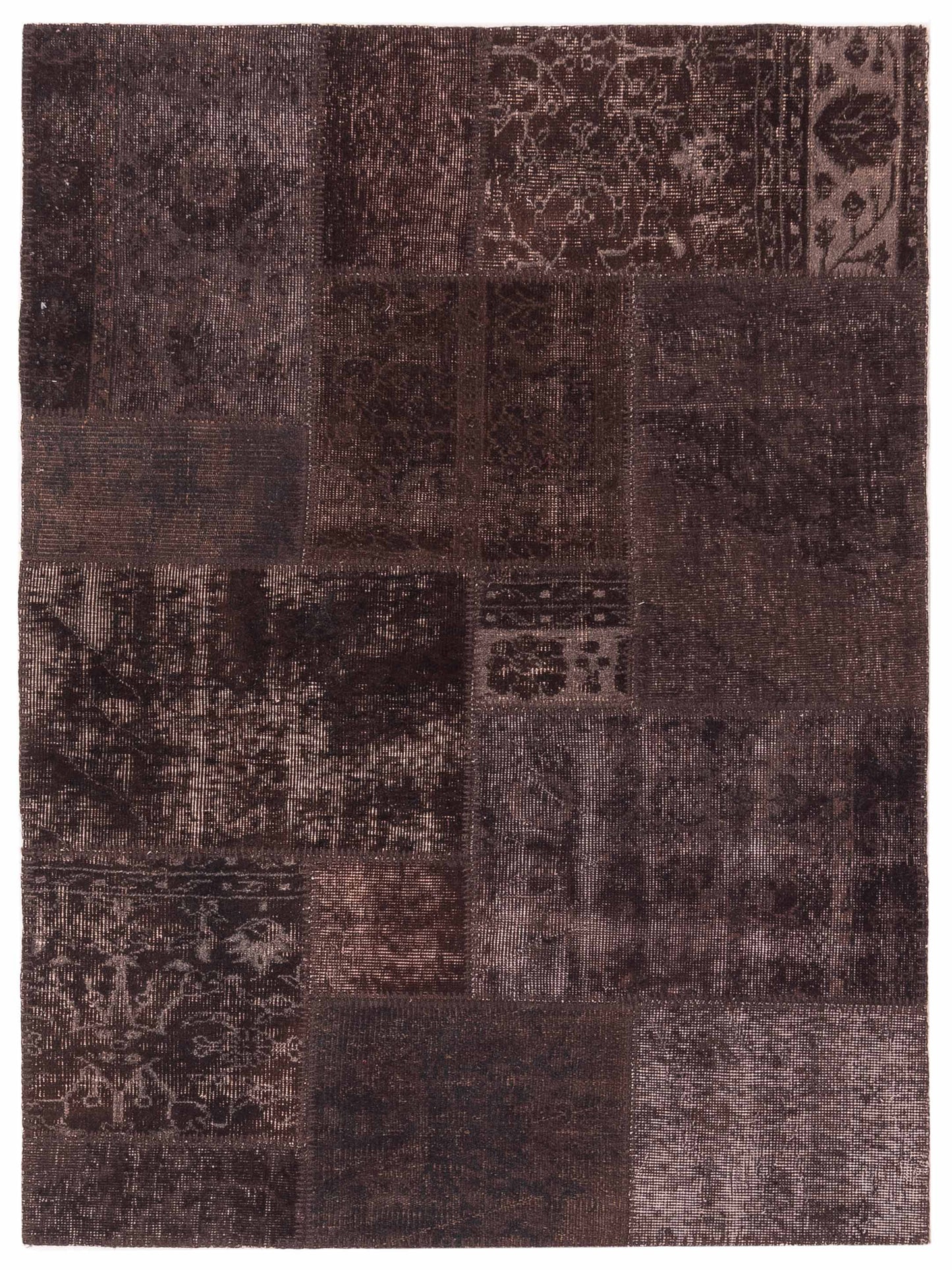 Pasha Turkish Vestige Patchwork Dark Brown Contemporary