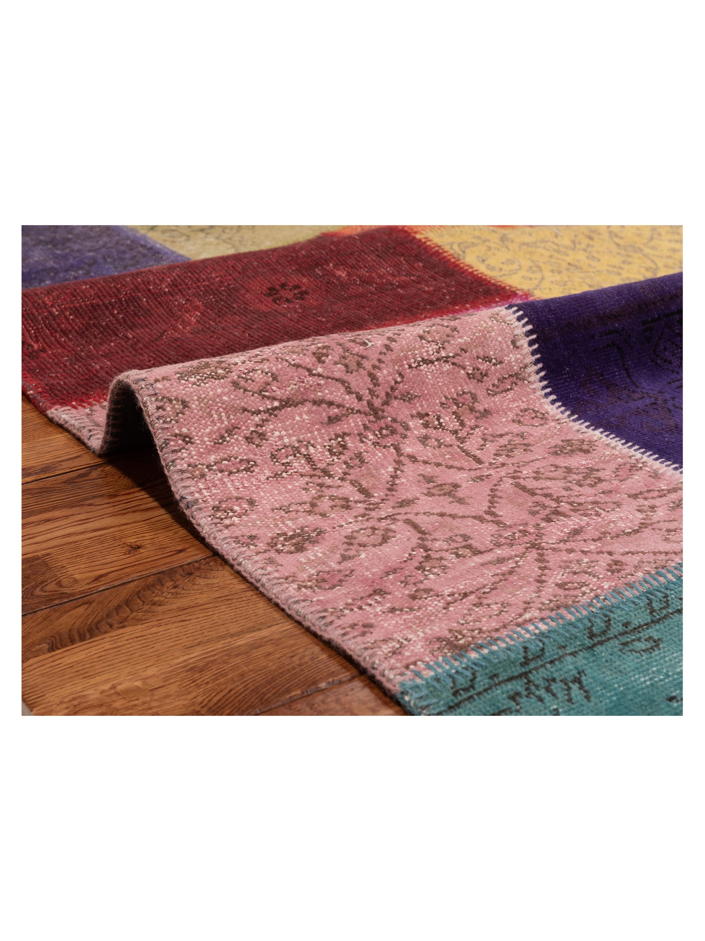 Turkish Vestige Patchwork 131094 Multi 3.11x5.11 Hand Knotted Rug