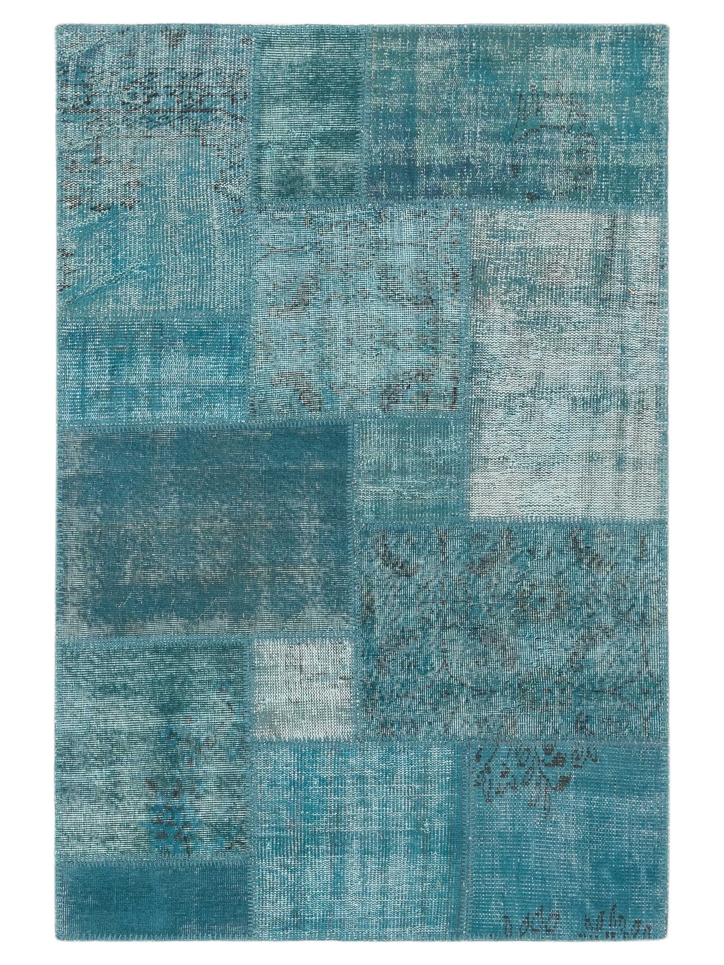 Pasha Turkish Vestige Patchwork Turquoise Contemporary