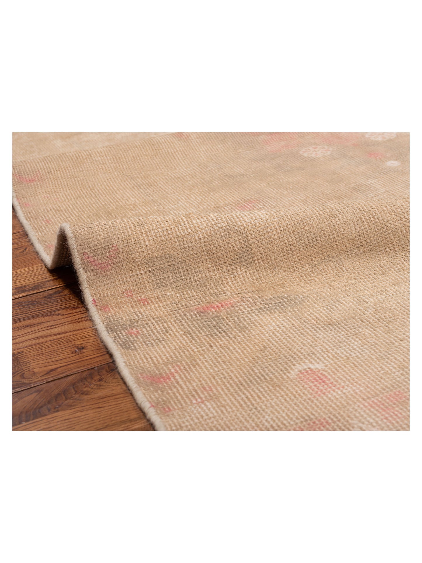 Vintage 131120 Beige 4x7.4 Hand Knotted Rug