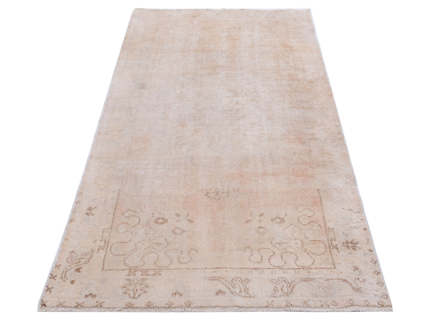 Old Anatolian 131126 Ivory Ivory 3.4x6.8 Hand Knotted Rug