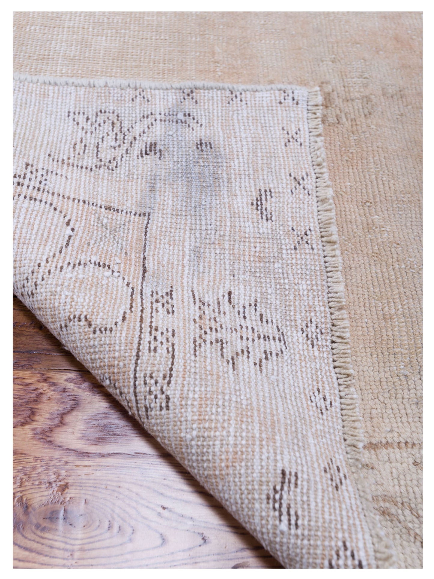 Old Anatolian 131126 Ivory Ivory 3.4x6.8 Hand Knotted Rug