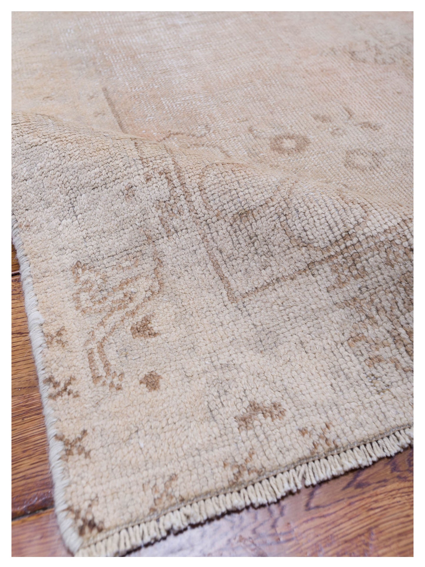 Old Anatolian 131126 Ivory Ivory 3.4x6.8 Hand Knotted Rug