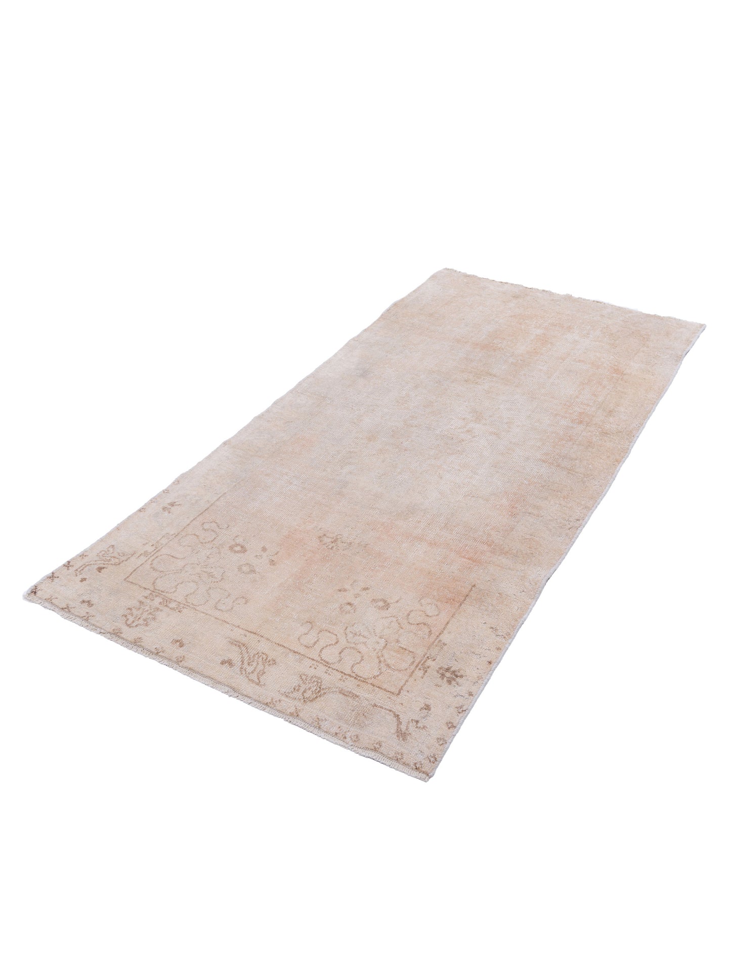 Old Anatolian 131126 Ivory Ivory 3.4x6.8 Hand Knotted Rug