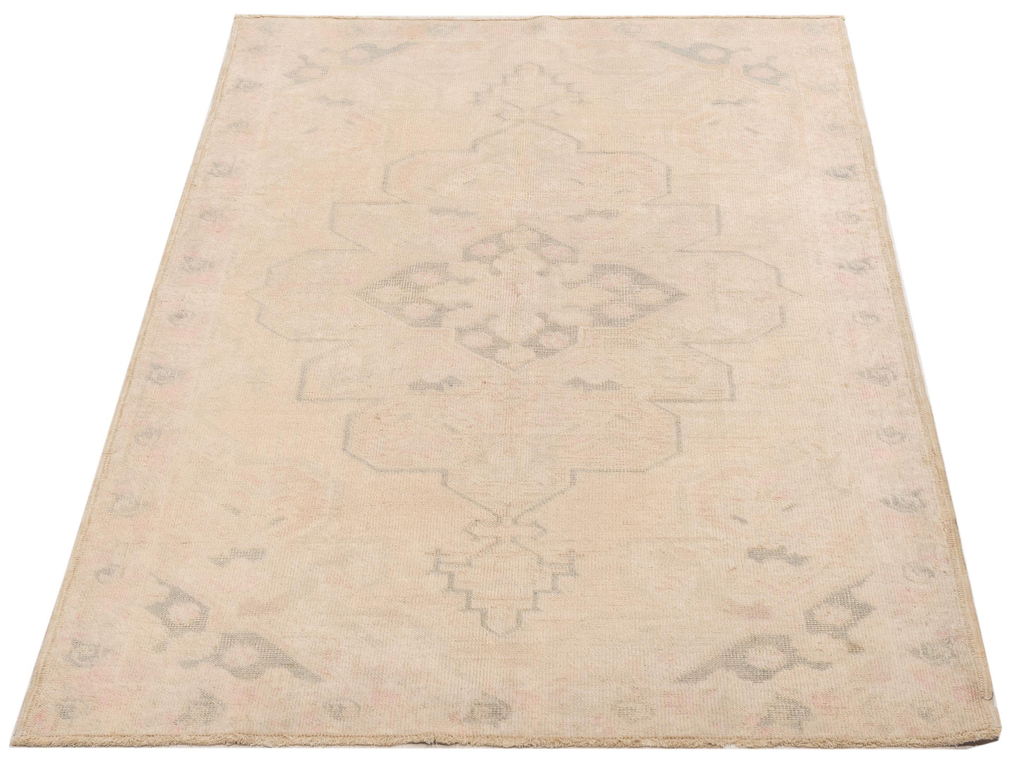 Old Anatolian 131133 Beige 4.7x7.2 Hand Knotted Rug
