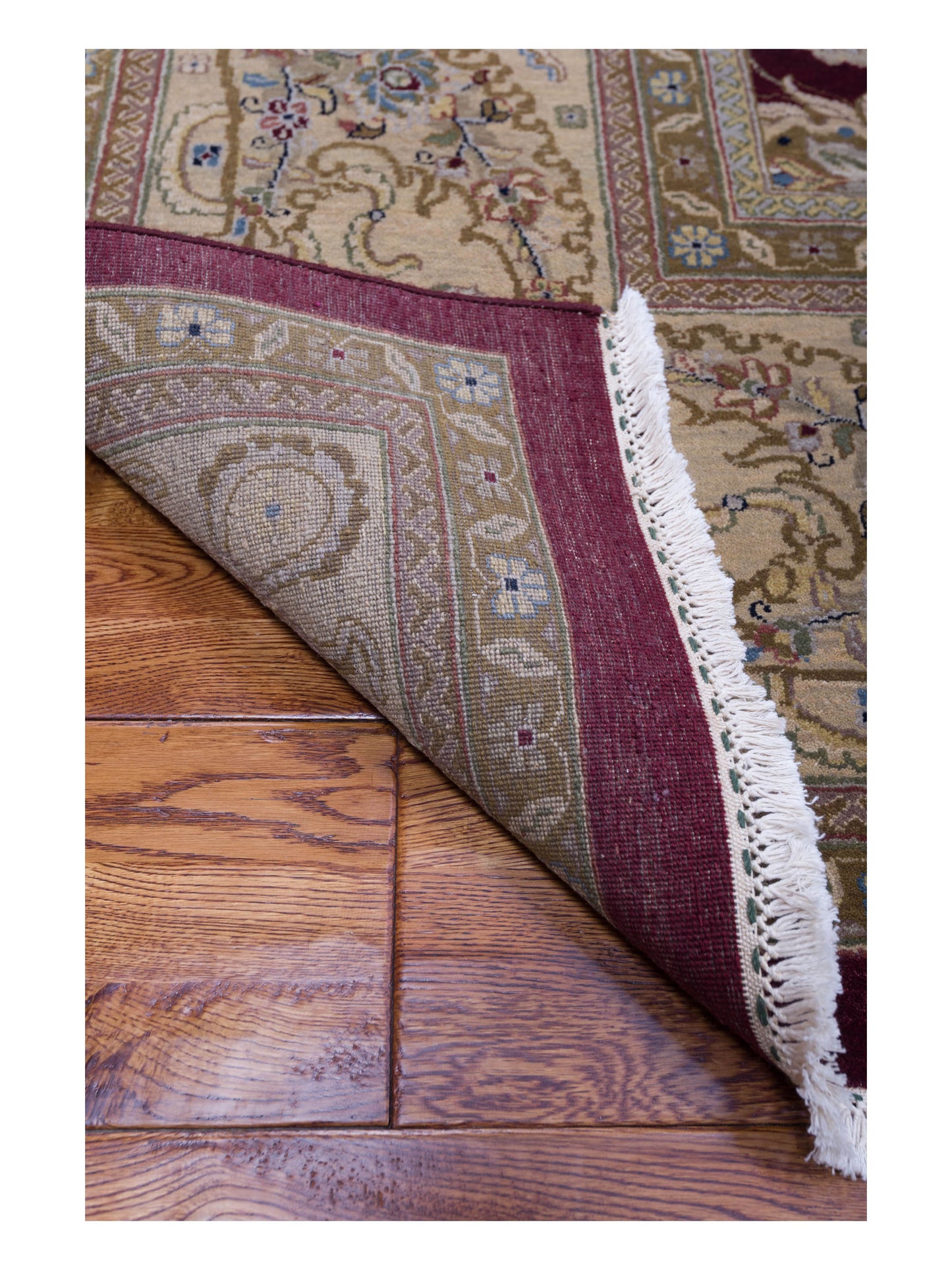 Crown 131275 Burgundy Cream 10.3x14.3 Hand Knotted Rug