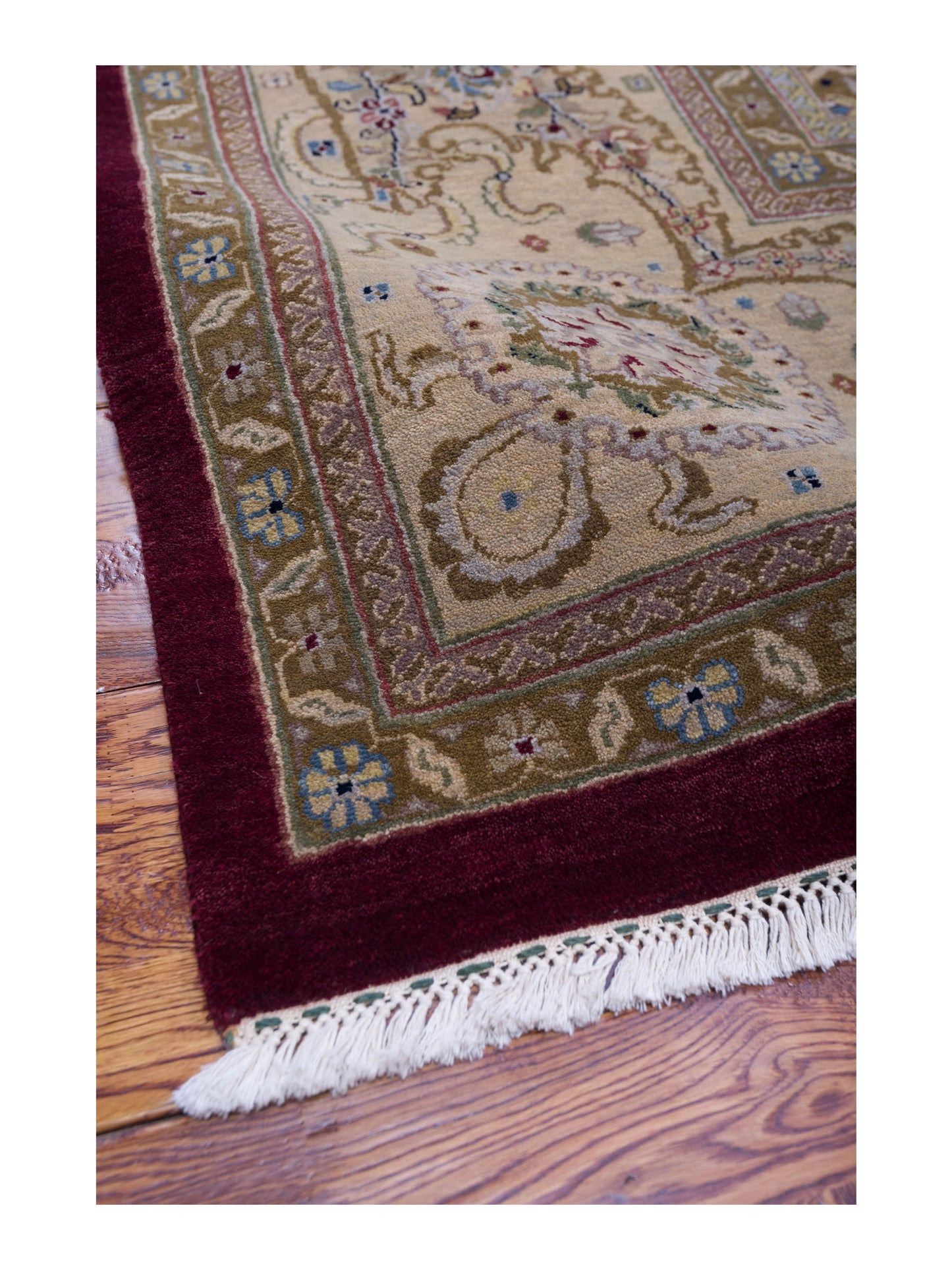 Crown 131275 Burgundy Cream 10.3x14.3 Hand Knotted Rug