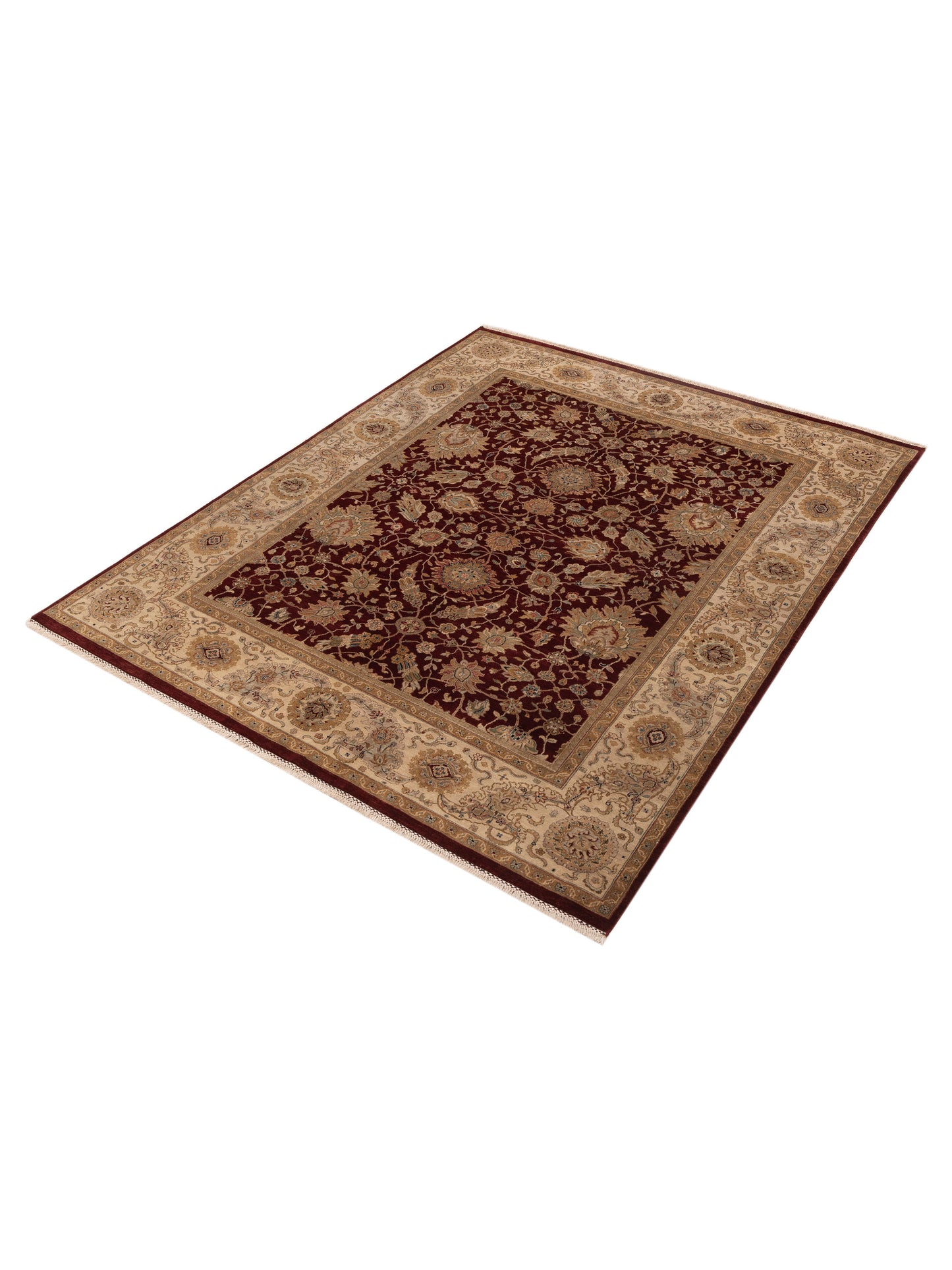 Crown 131276 Red Beige 8.1x10 Hand Knotted Rug