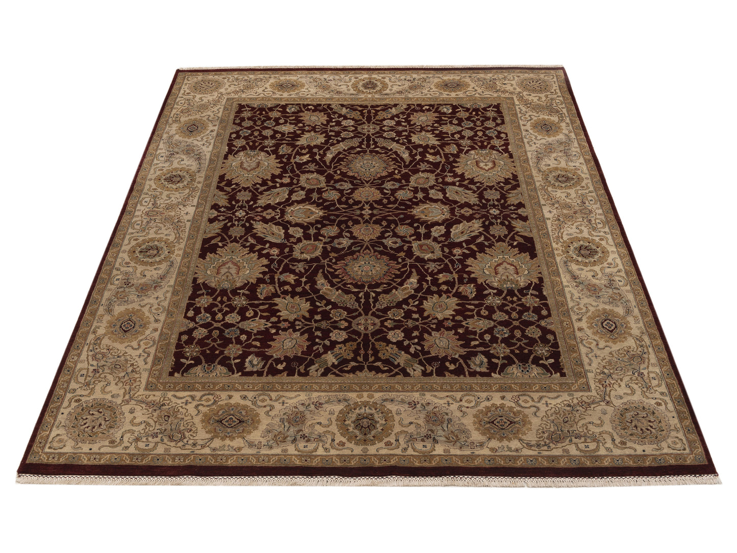 Crown 131276 Red Beige 8.1x10 Hand Knotted Rug