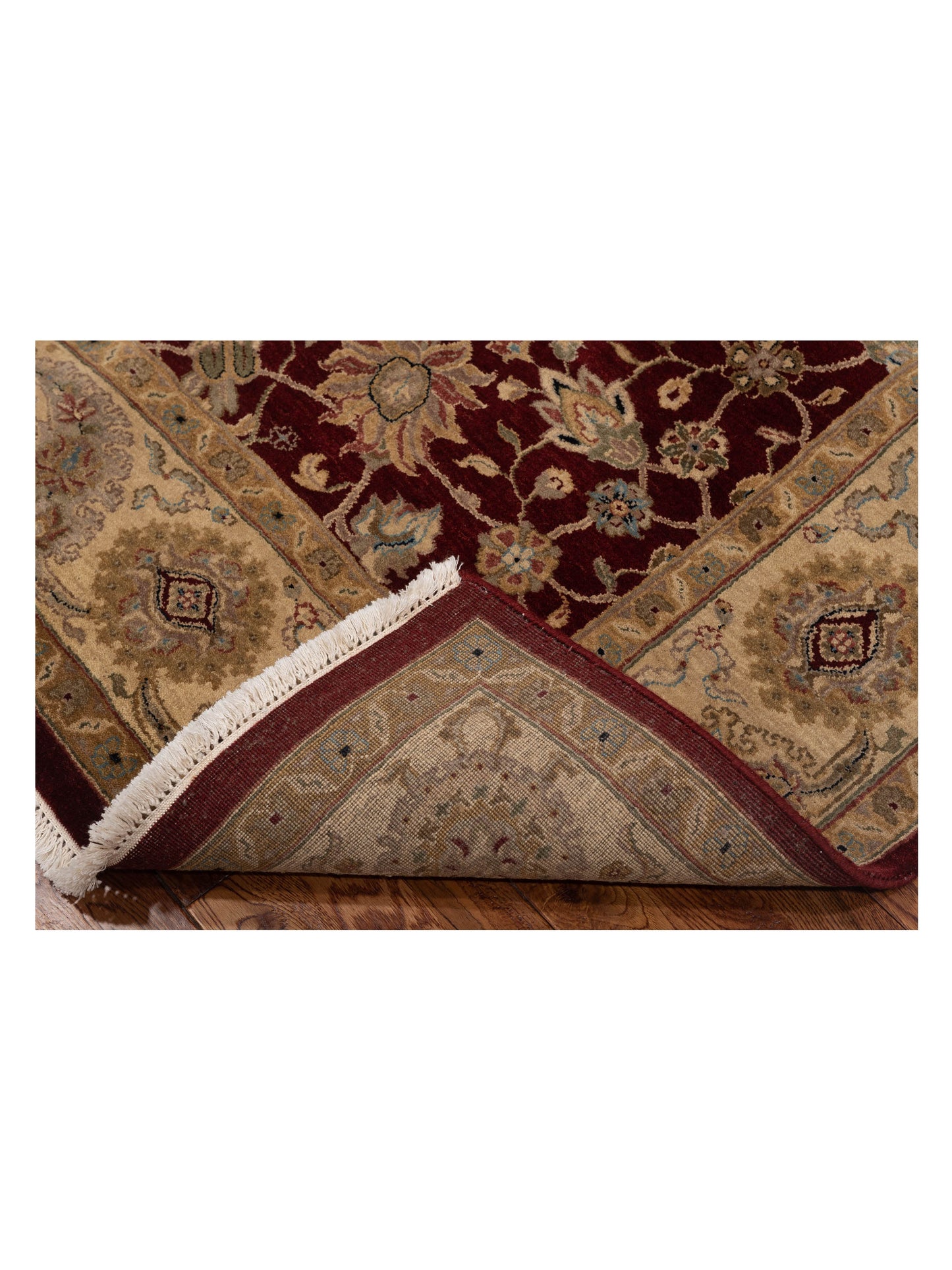 Crown 131278 Burgundy Beige 6.2x9.1 Hand Knotted Rug