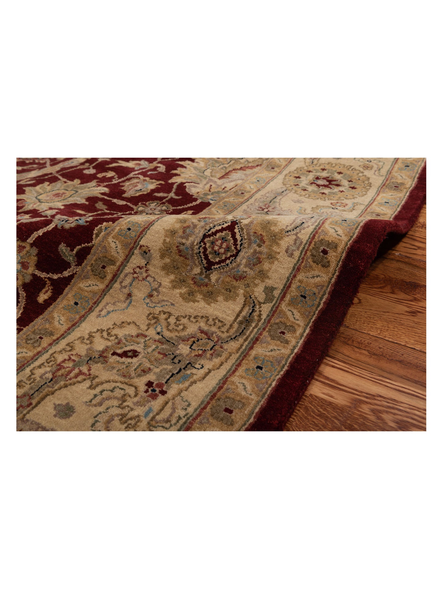 Crown 131278 Burgundy Beige 6.2x9.1 Hand Knotted Rug