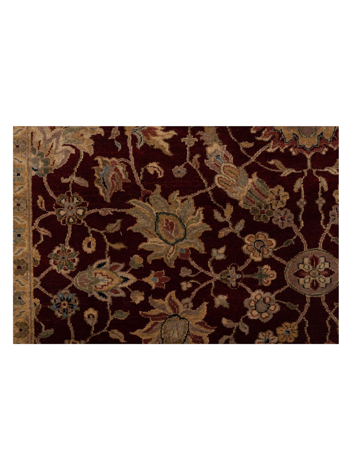 Crown 131278 Burgundy Beige 6.2x9.1 Hand Knotted Rug
