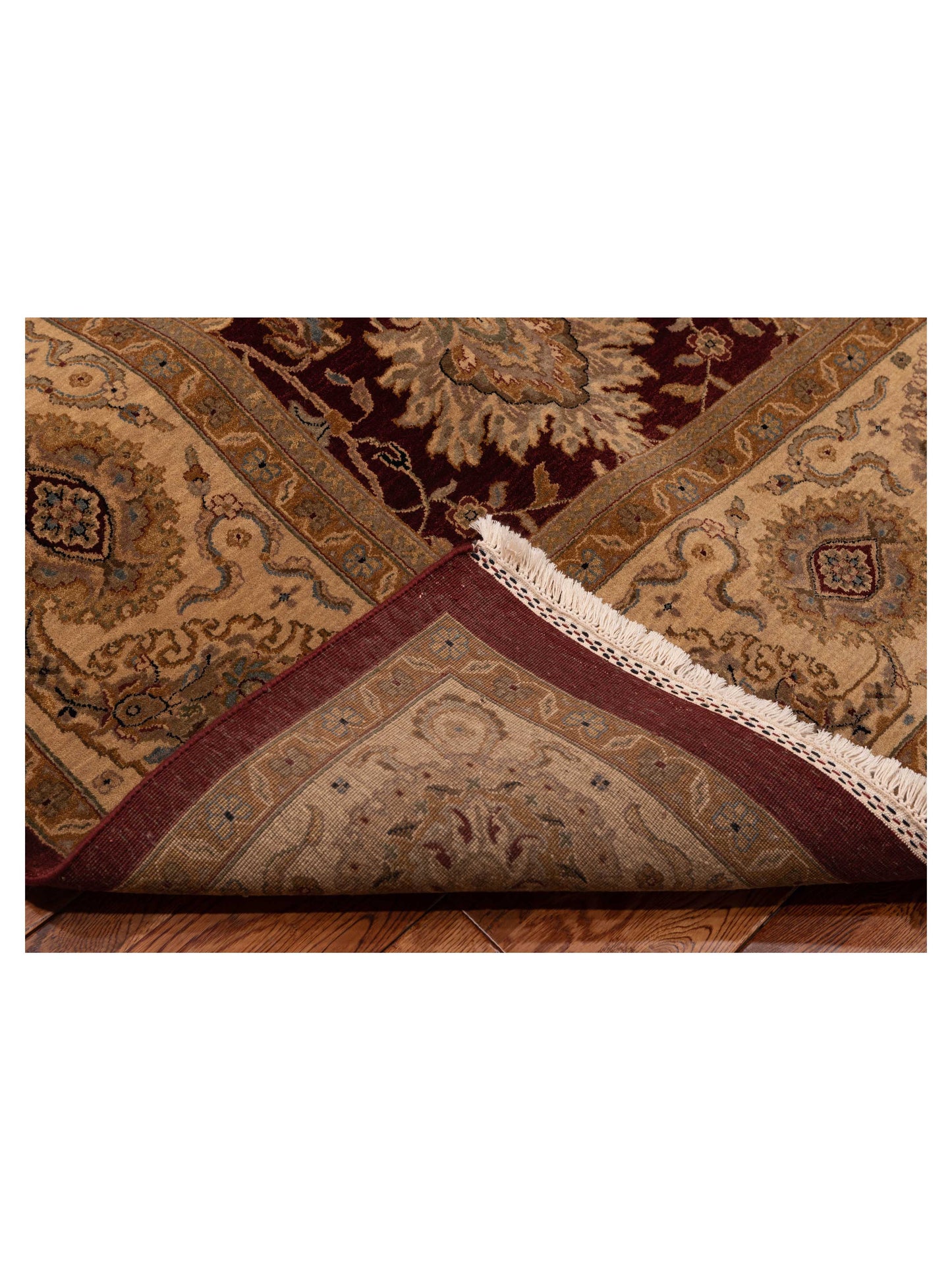 Sivas 131279 Burgundy Cream 9.4x12.1 Hand Knotted Rug