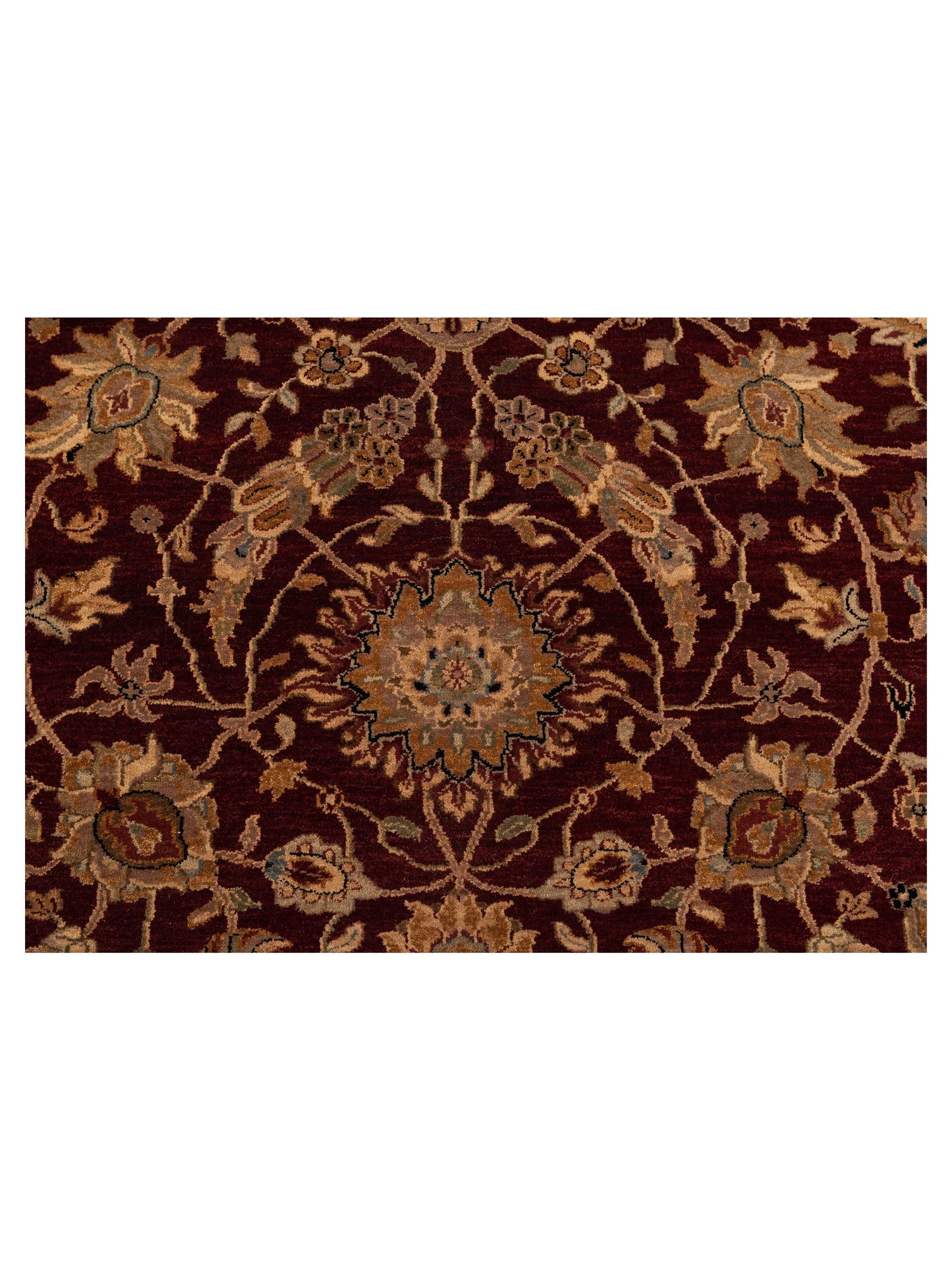 Sivas 131279 Burgundy Cream 9.4x12.1 Hand Knotted Rug