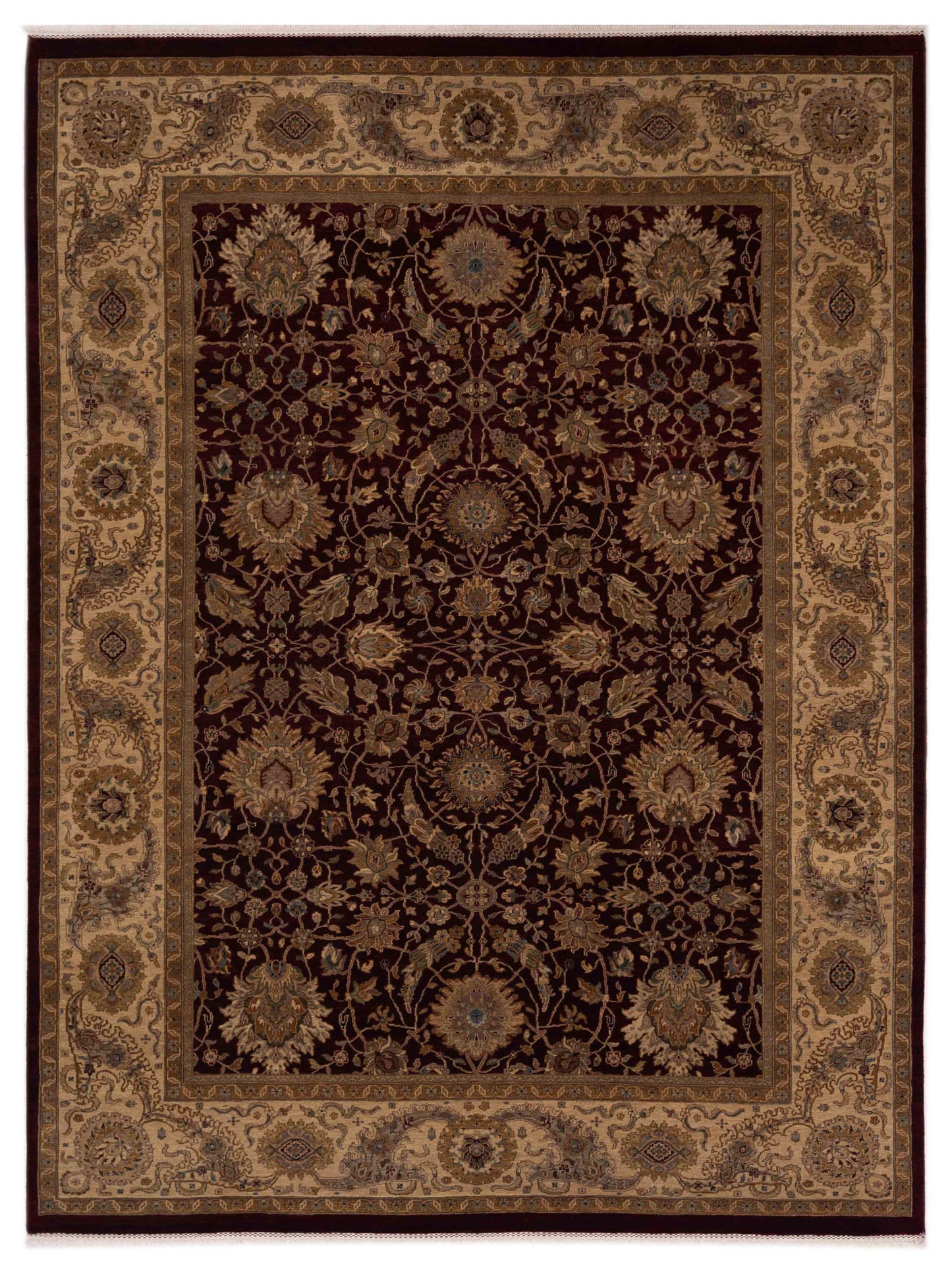 Rajpur Sivas Burgundy Cream Traditional