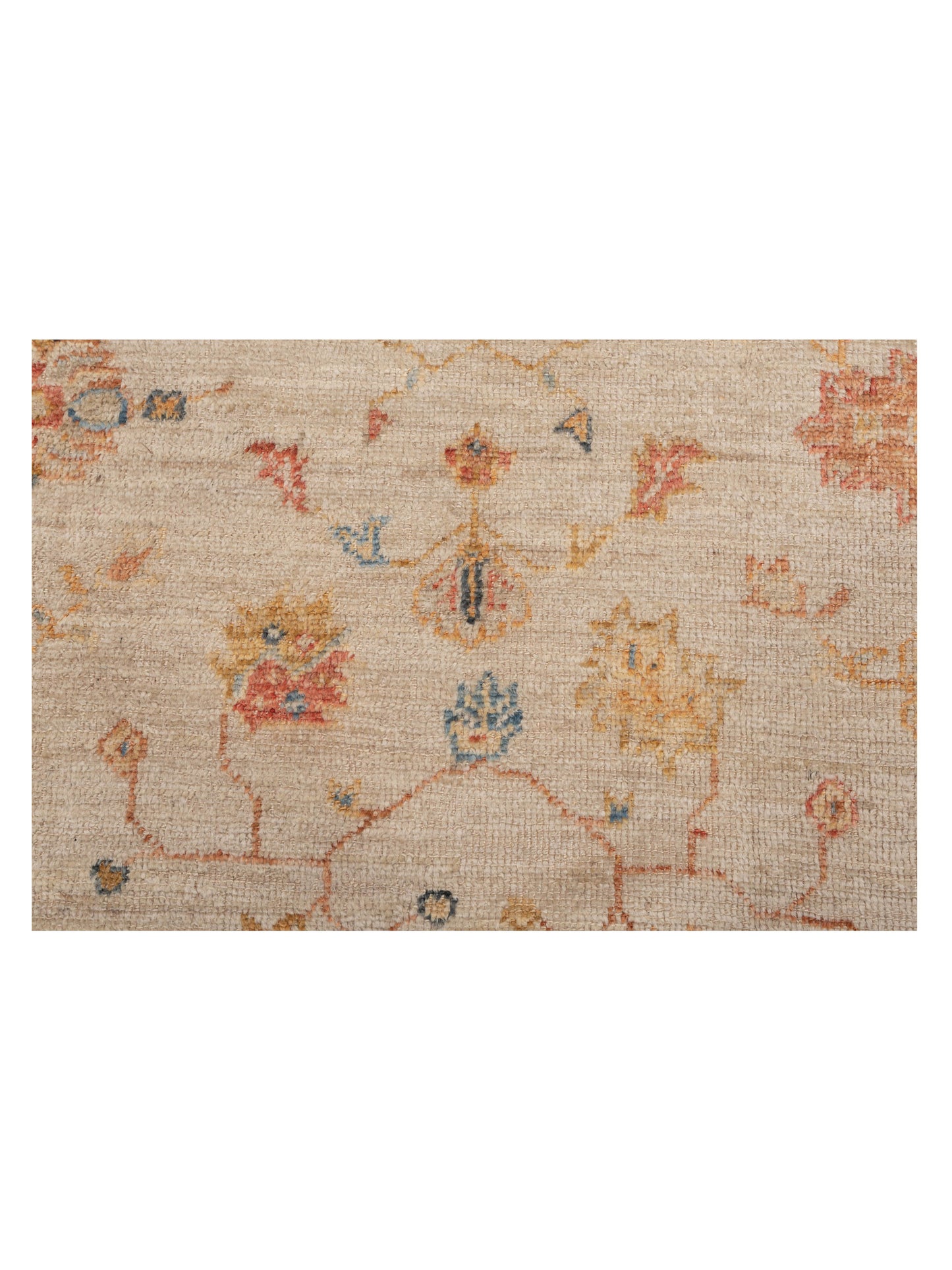 Angora Oushak 133075 Ivory Ivory 6.1x14 Hand Knotted Rug