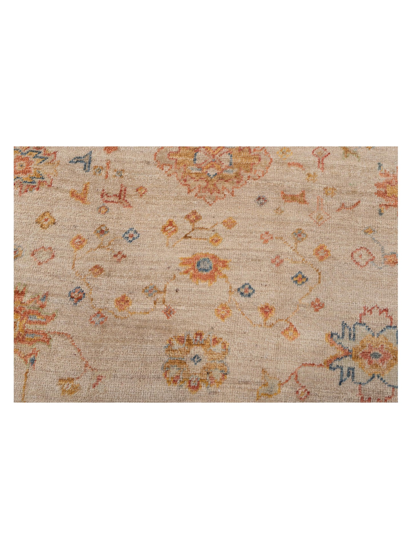 Angora Oushak 133079 Ivory Silver 6.4x13.11 Hand Knotted Rug