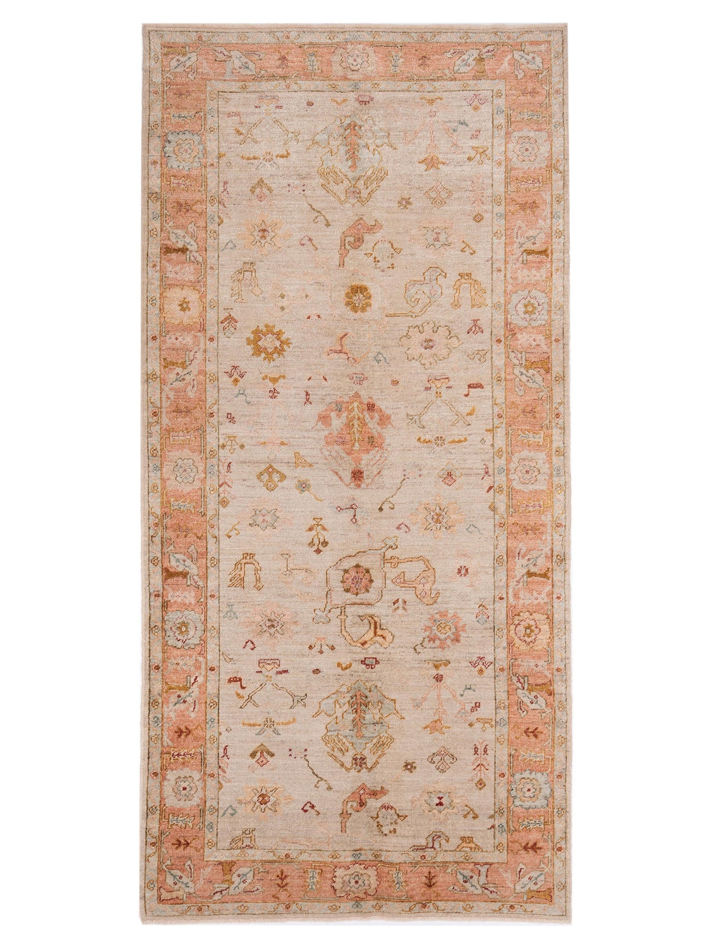 Anadol Angora Oushak Ivory Pink Traditional