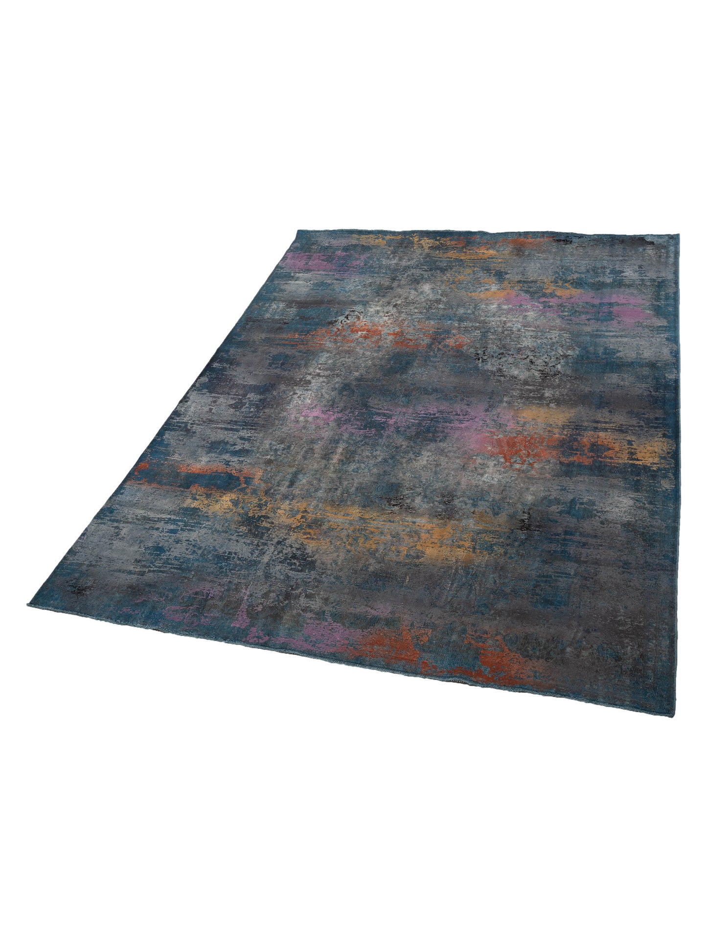 Vintage 133097 Blue Blue 9.2x12.2 Hand Knotted Rug