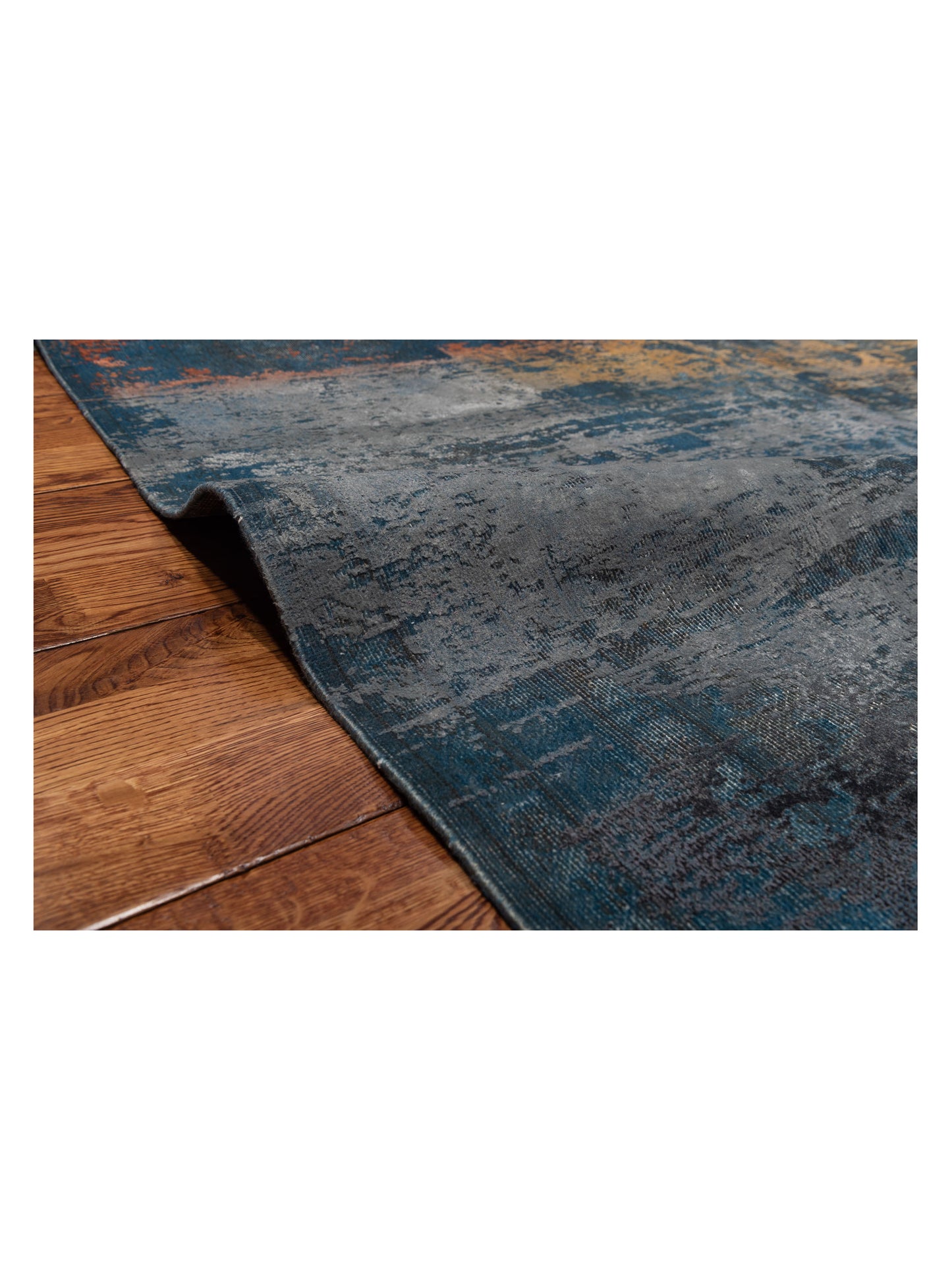 Vintage 133097 Blue Blue 9.2x12.2 Hand Knotted Rug