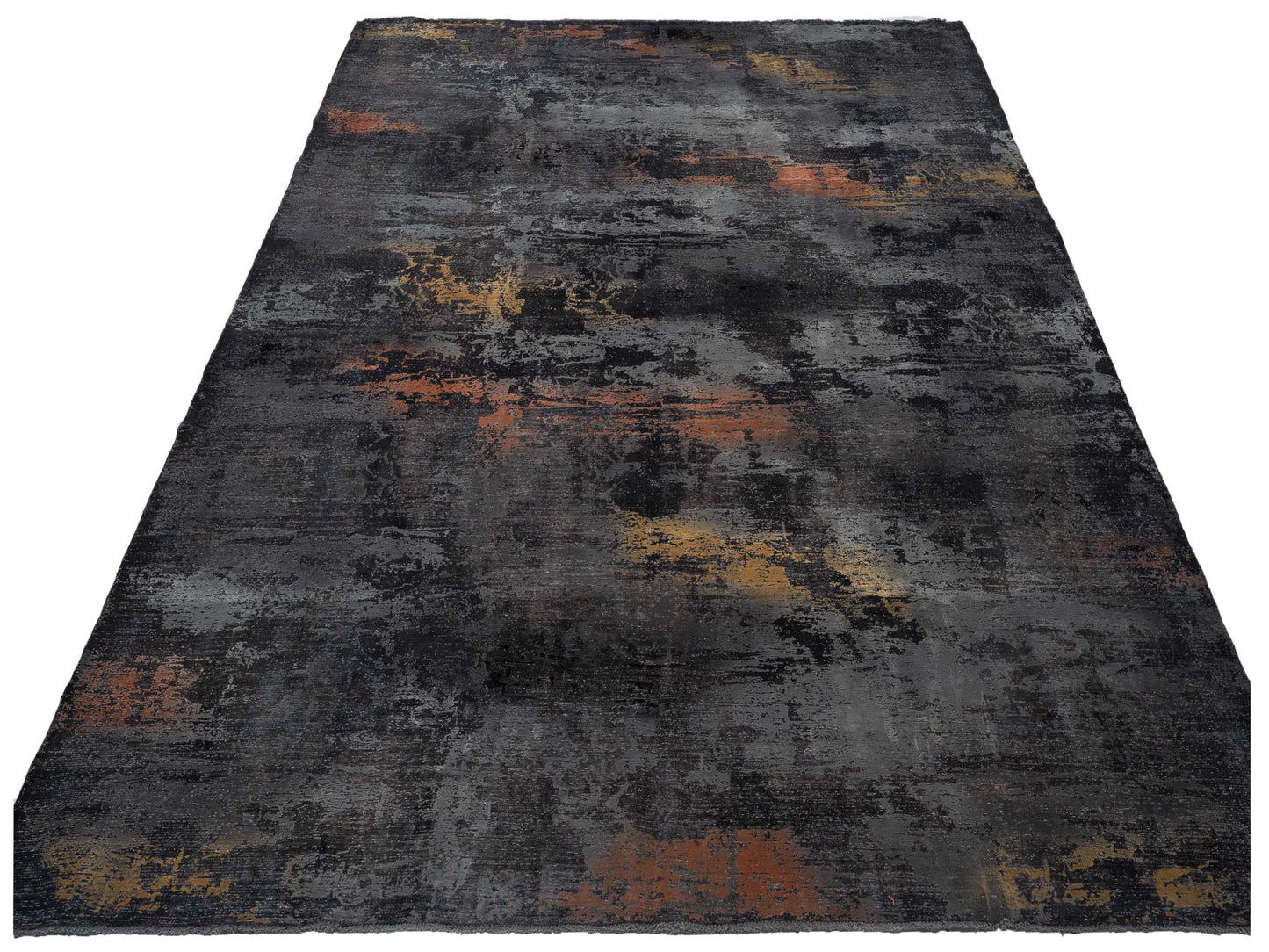 Vintage 133098 Dark Gray 9.9x13 Hand Knotted Rug