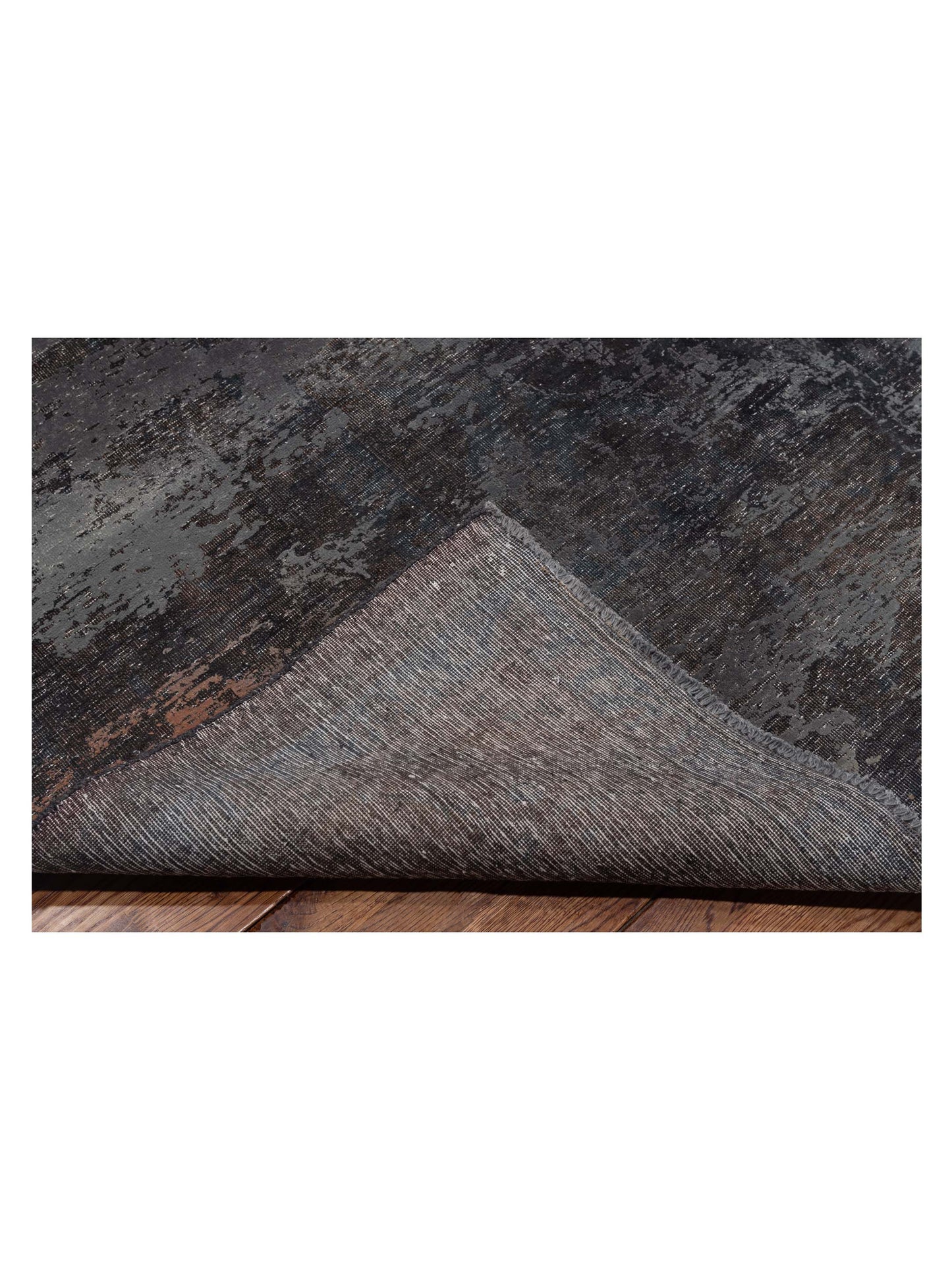 Vintage 133098 Dark Gray 9.9x13 Hand Knotted Rug
