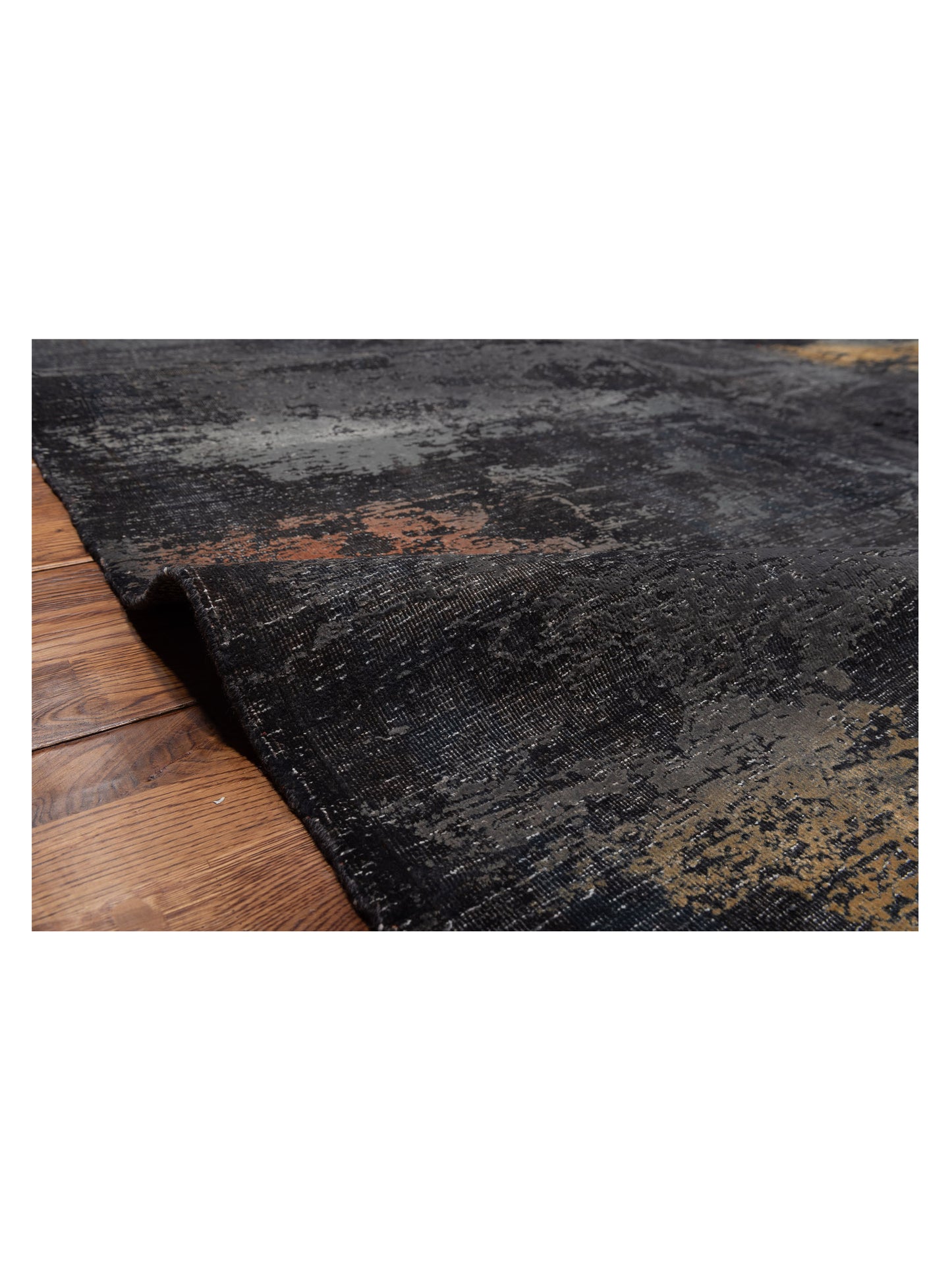Vintage 133098 Dark Gray 9.9x13 Hand Knotted Rug