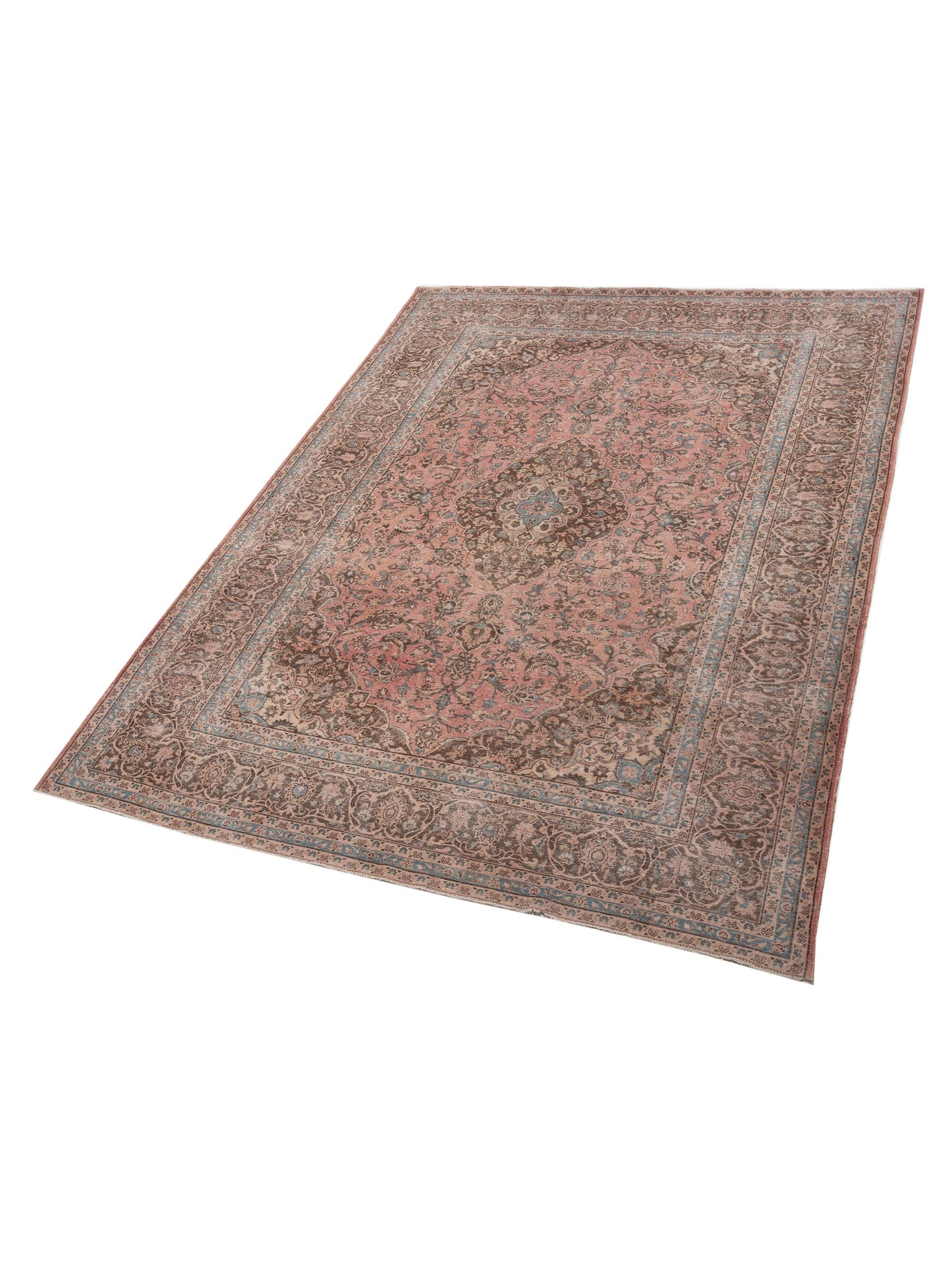 Antique Heirloom 133099 Pink Brown 9.7x12.6 Hand Knotted Rug